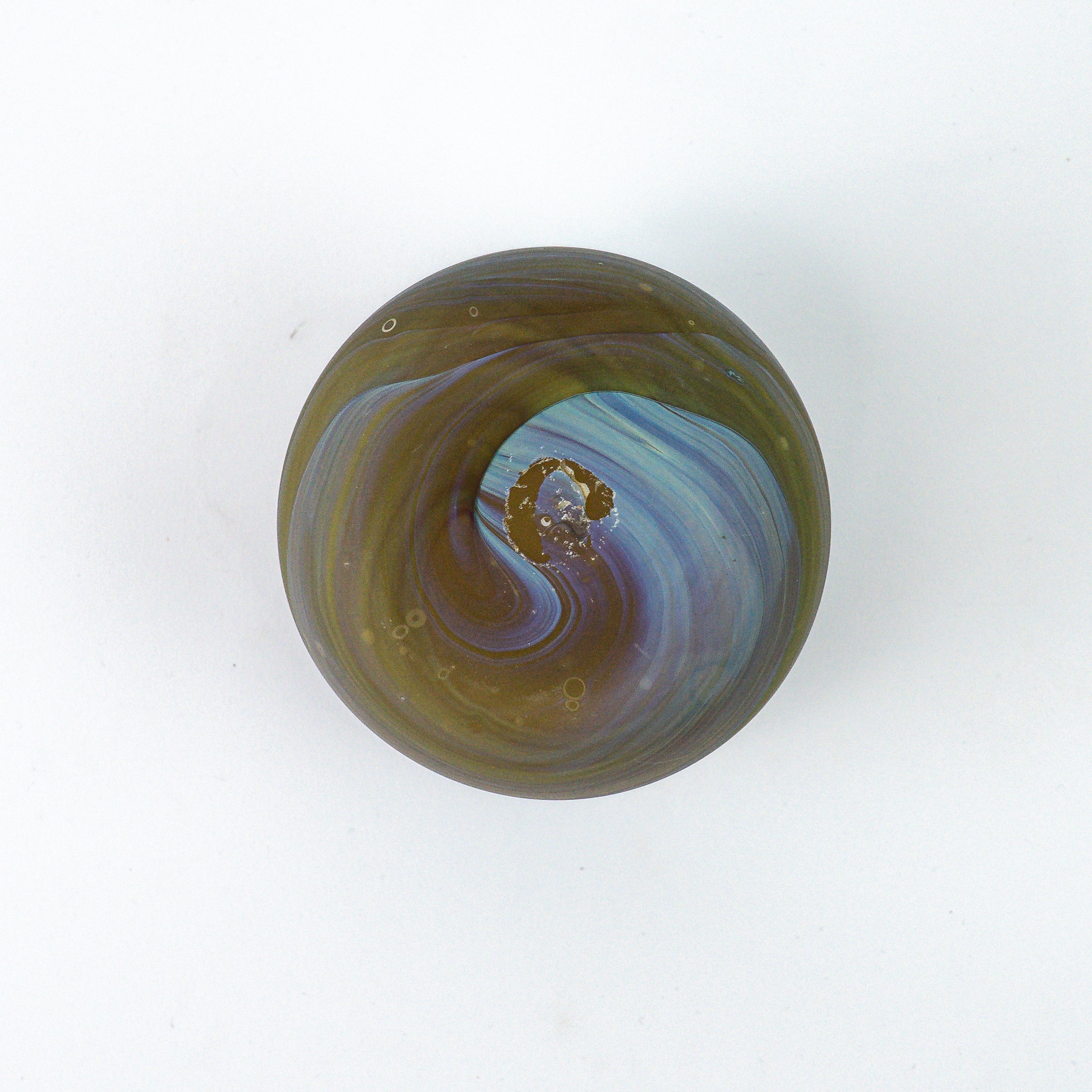 Hebron Tasse Braun Blau – Recyceltes Glas & Handgeblasen