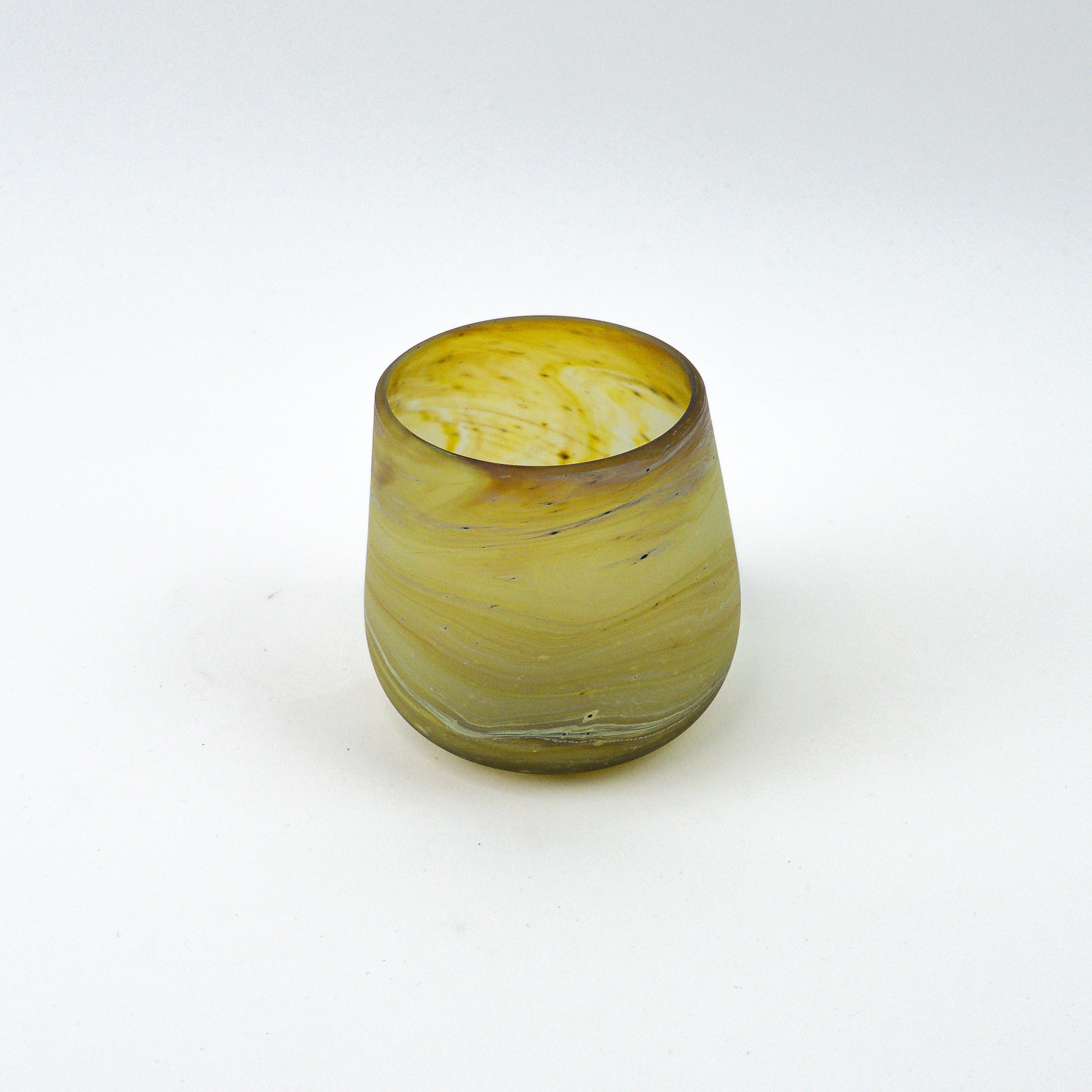 Hebron Tasse Gelb – Recyceltes Glas & Handgeblasen