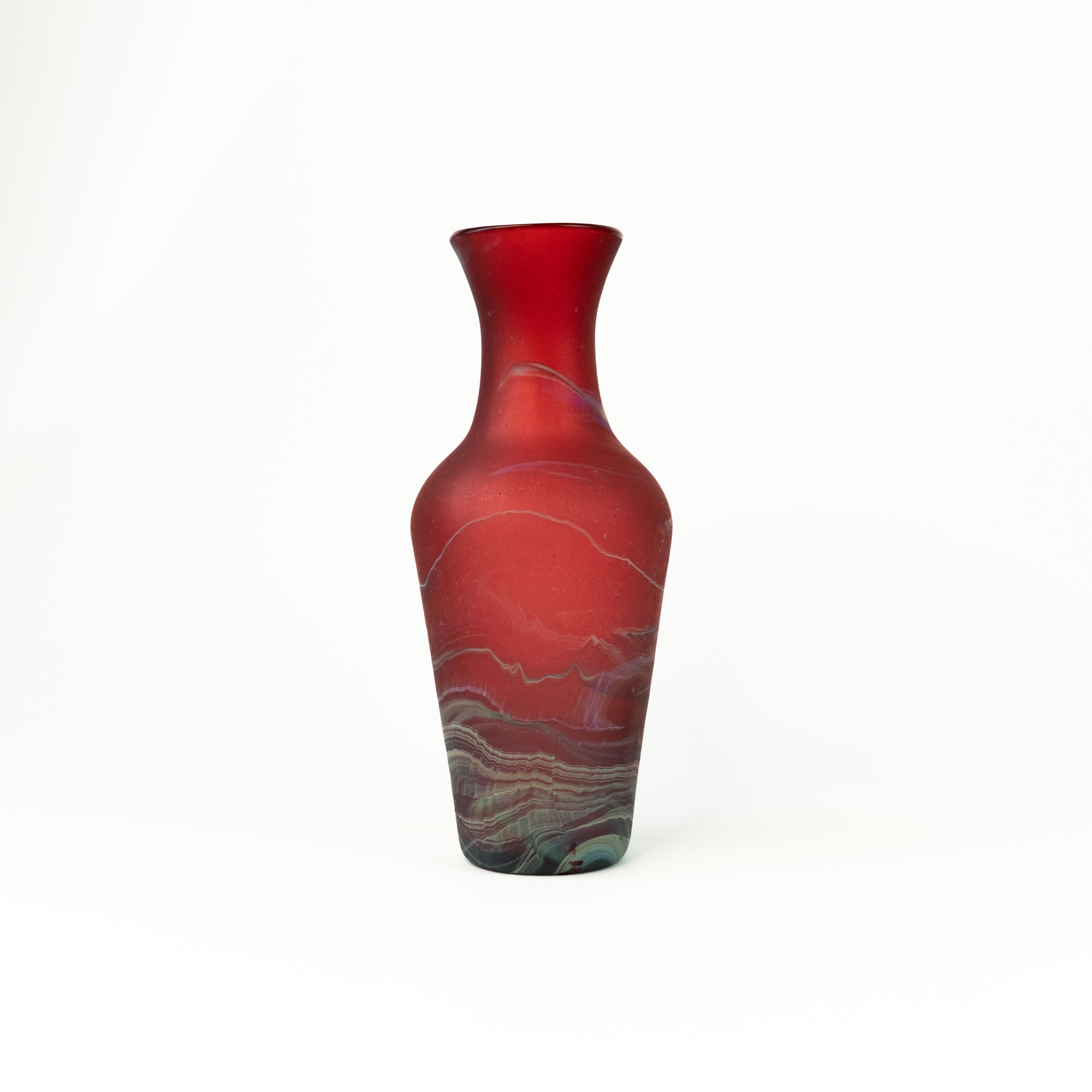 NEU Vase / Karaffe Rot – Recyceltes Glas & Handgeblasen