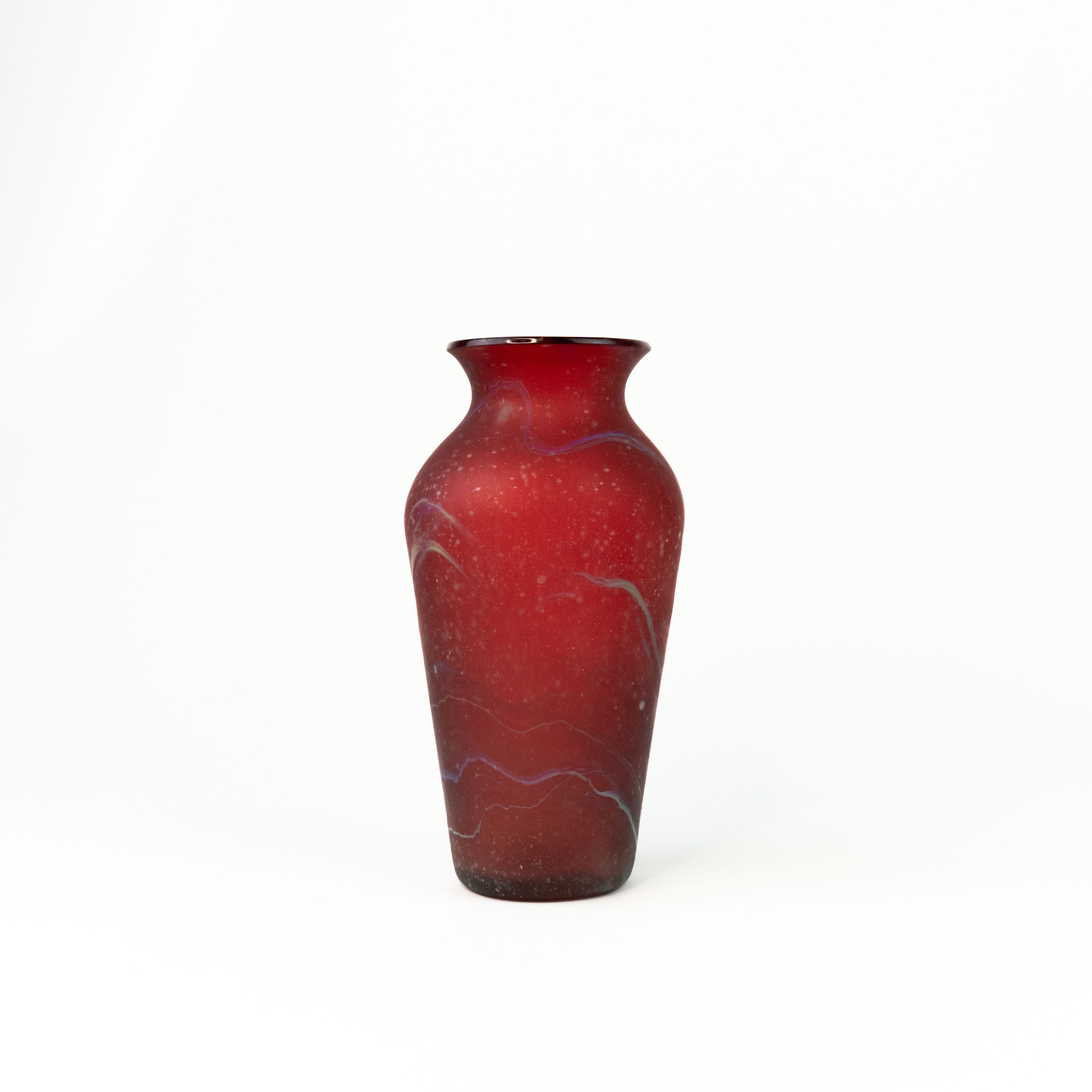 NEU Vase Rot – Recyceltes Glas & Handgeblasen