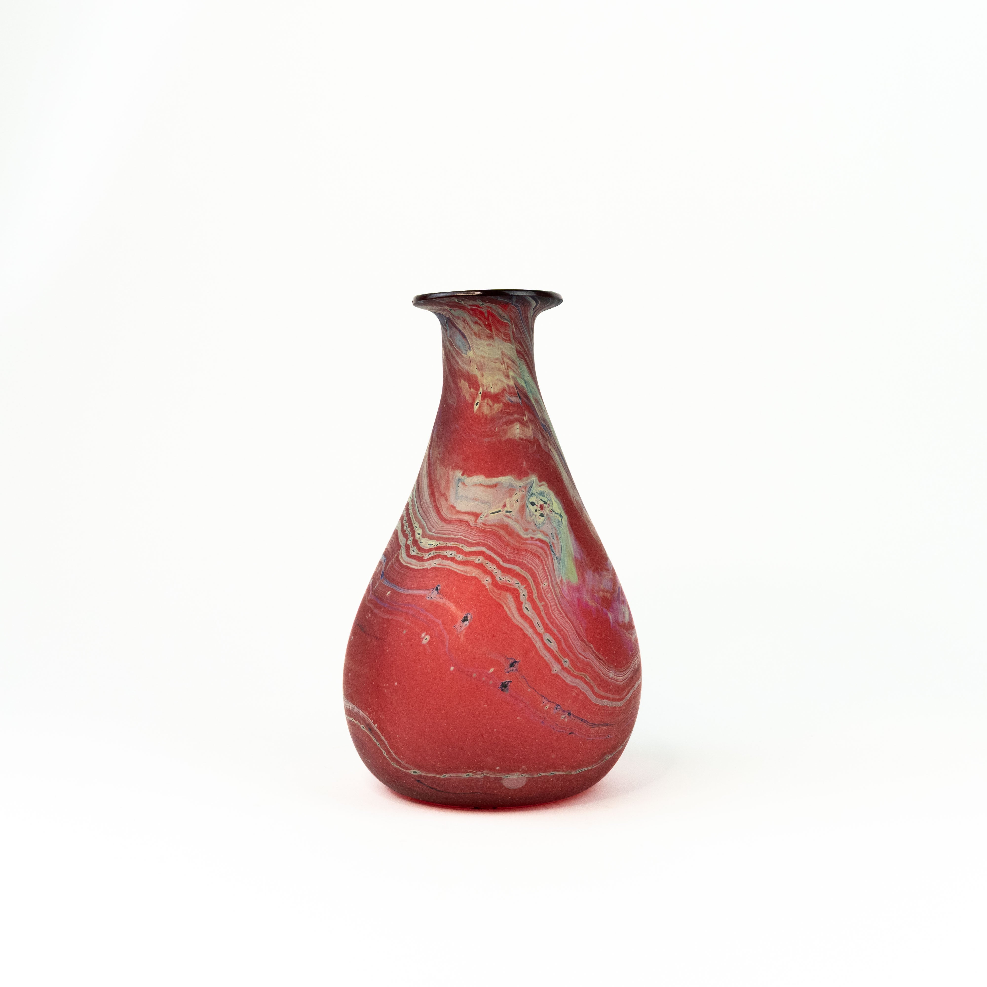 NEU Vase / Karaffe Rot – Recyceltes Glas & Handgeblasen