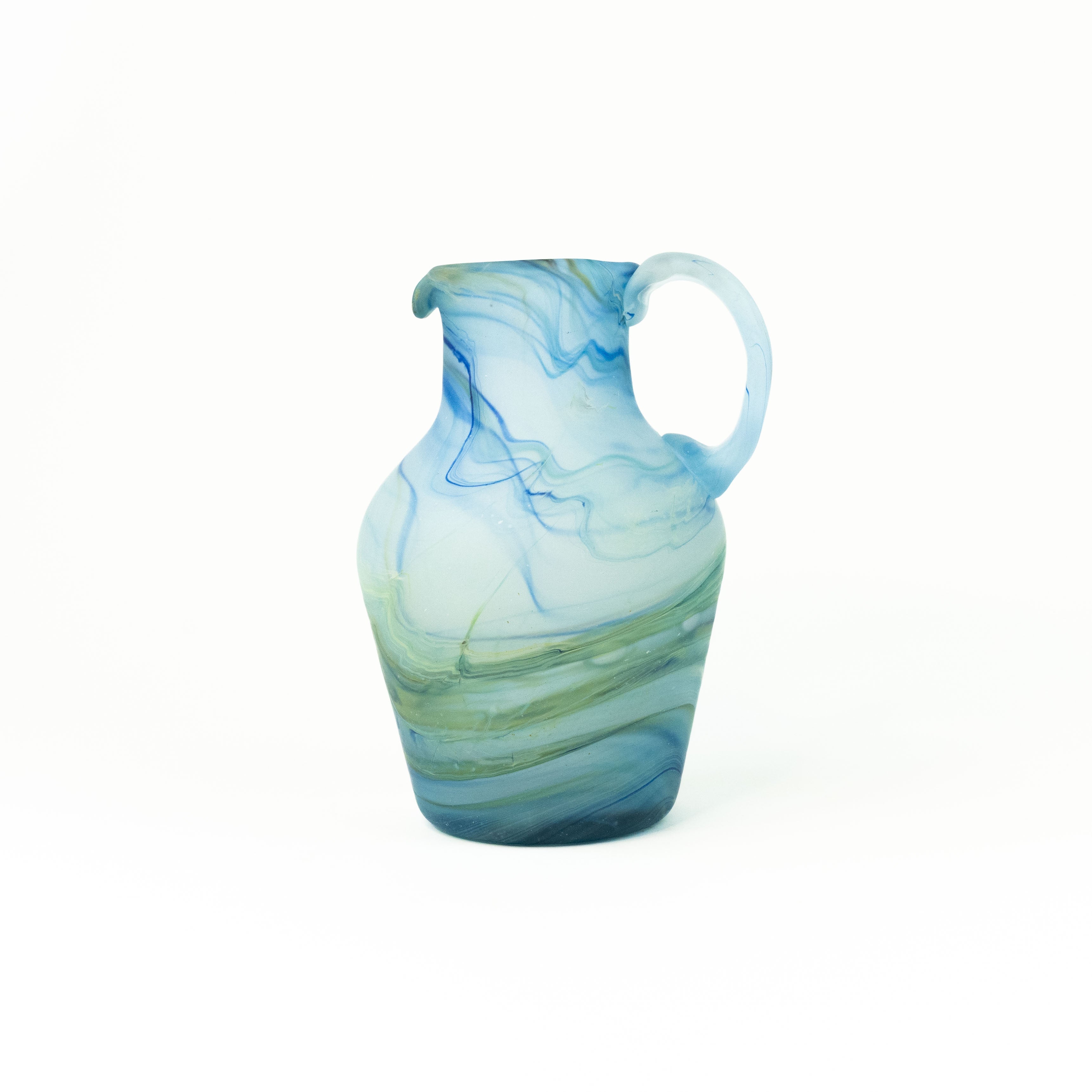 NEU Karaffe Baby-Blue – Recyceltes Glas & Handgeblasen
