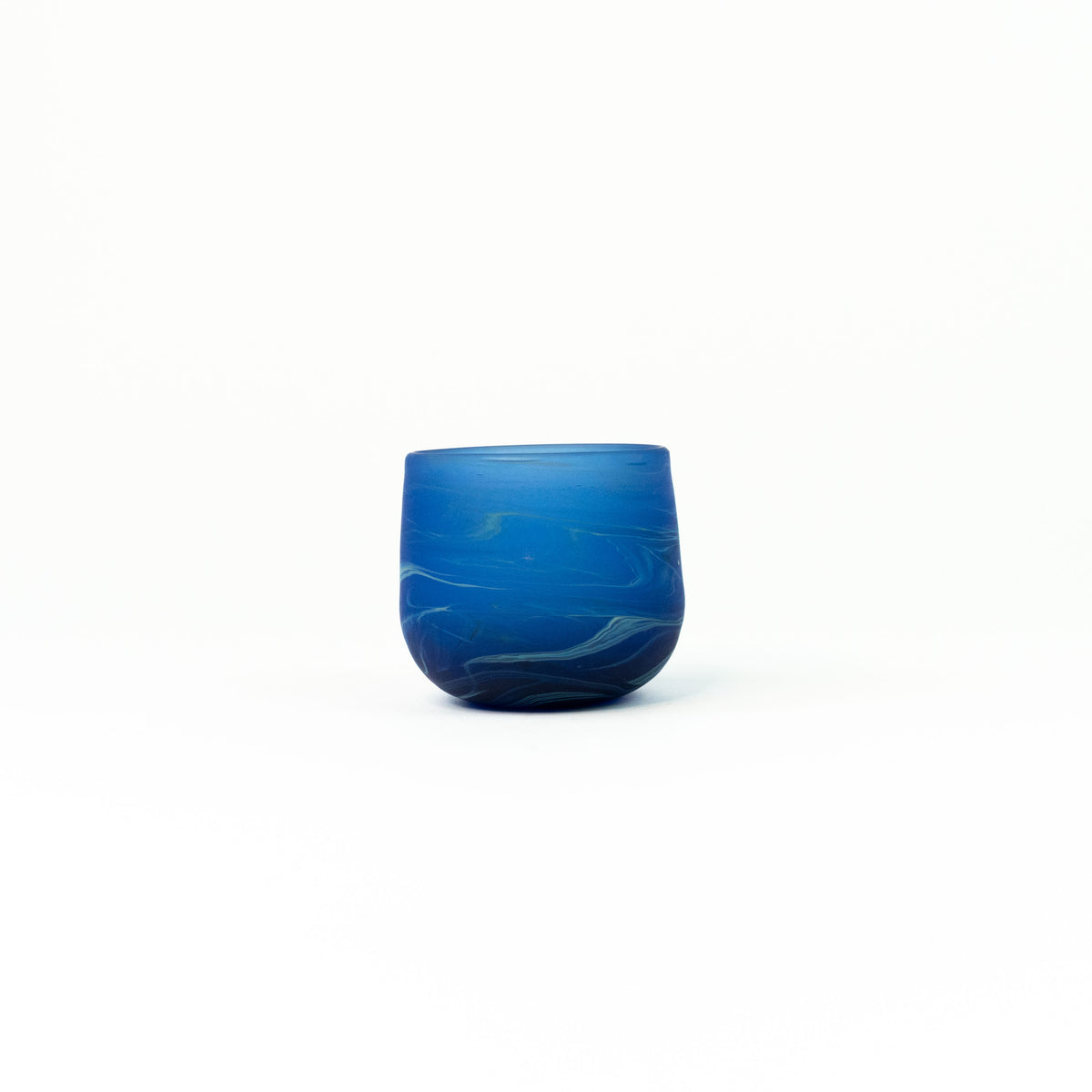 Neu Mini Glas Blau – Recyceltes Glas & Handgeblasen