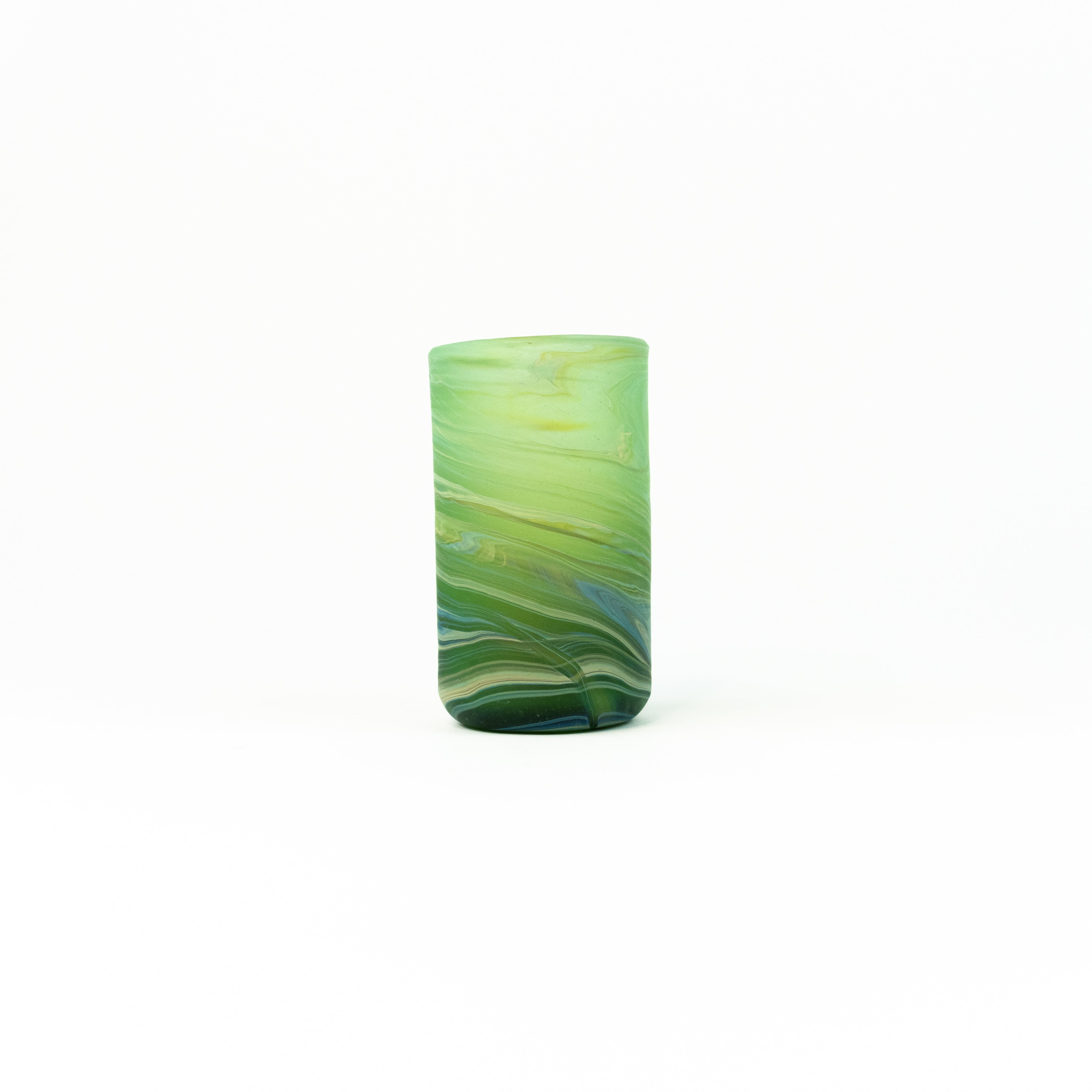 Neu Glas Grün ± 225ml straight/short – Recyceltes Glas & Handgeblasen