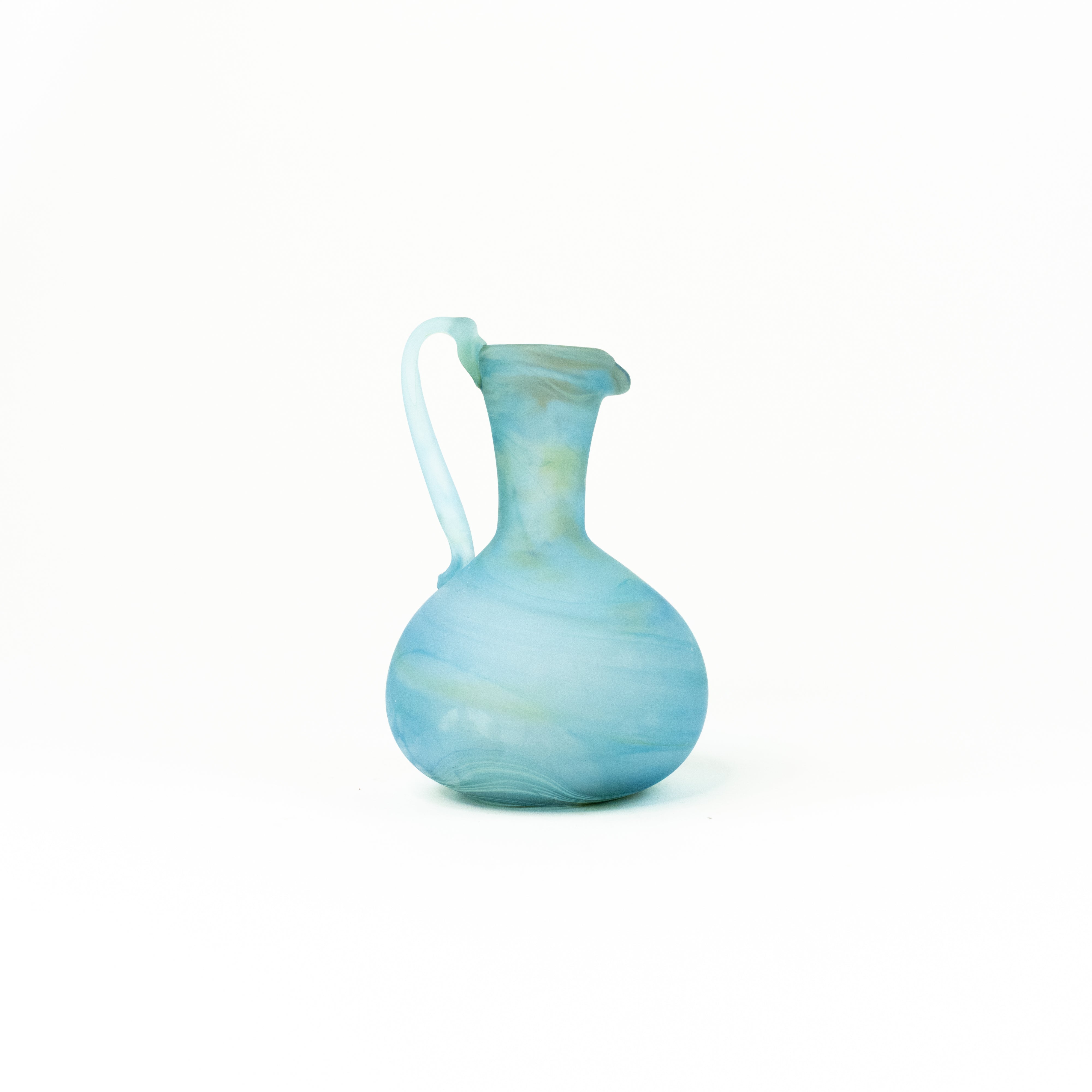 NEU Mini Karaffe Babyblue – Recyceltes Glas & Handgeblasen