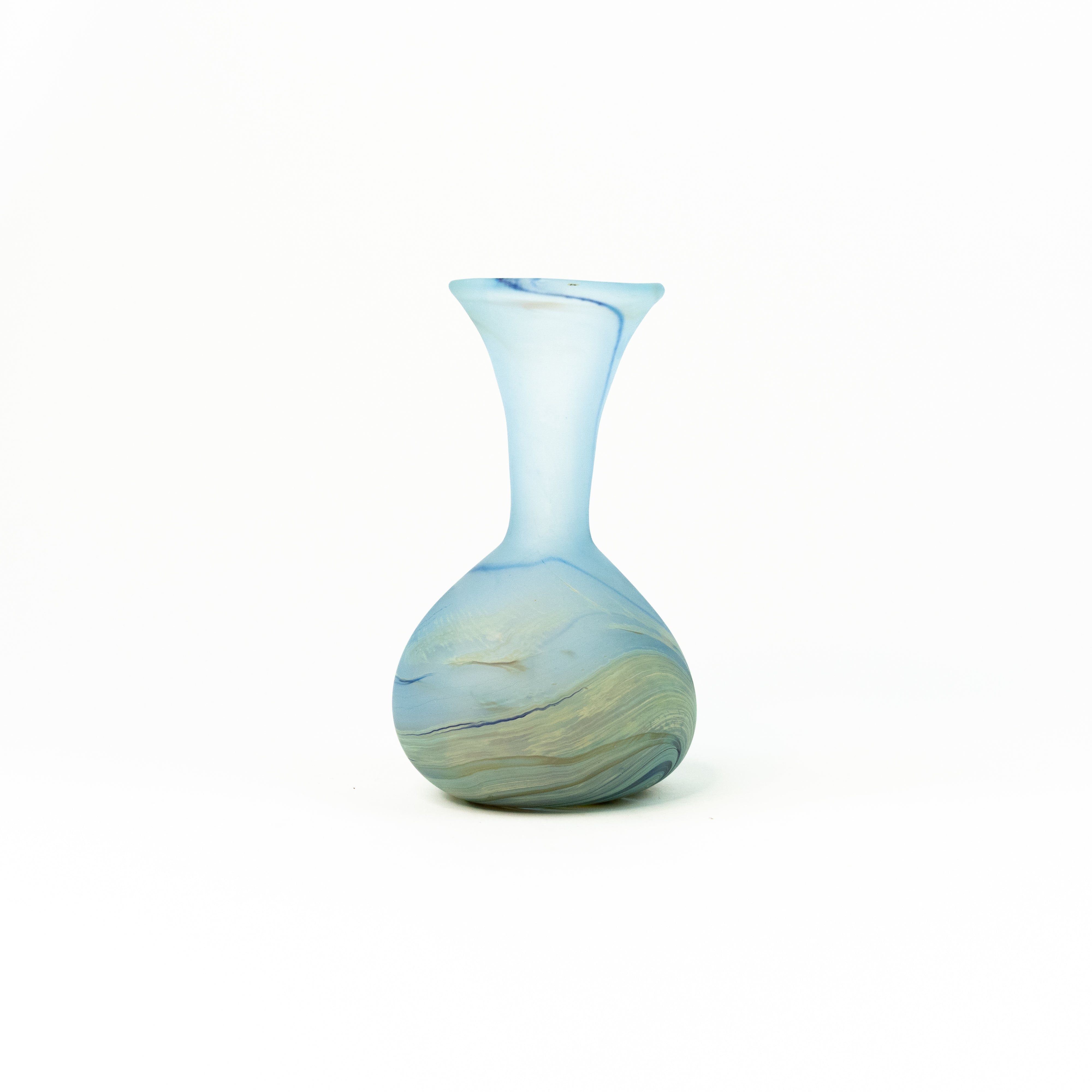 NEU Mini Vase / Karaffe Babyblue – Recyceltes Glas & Handgeblasen