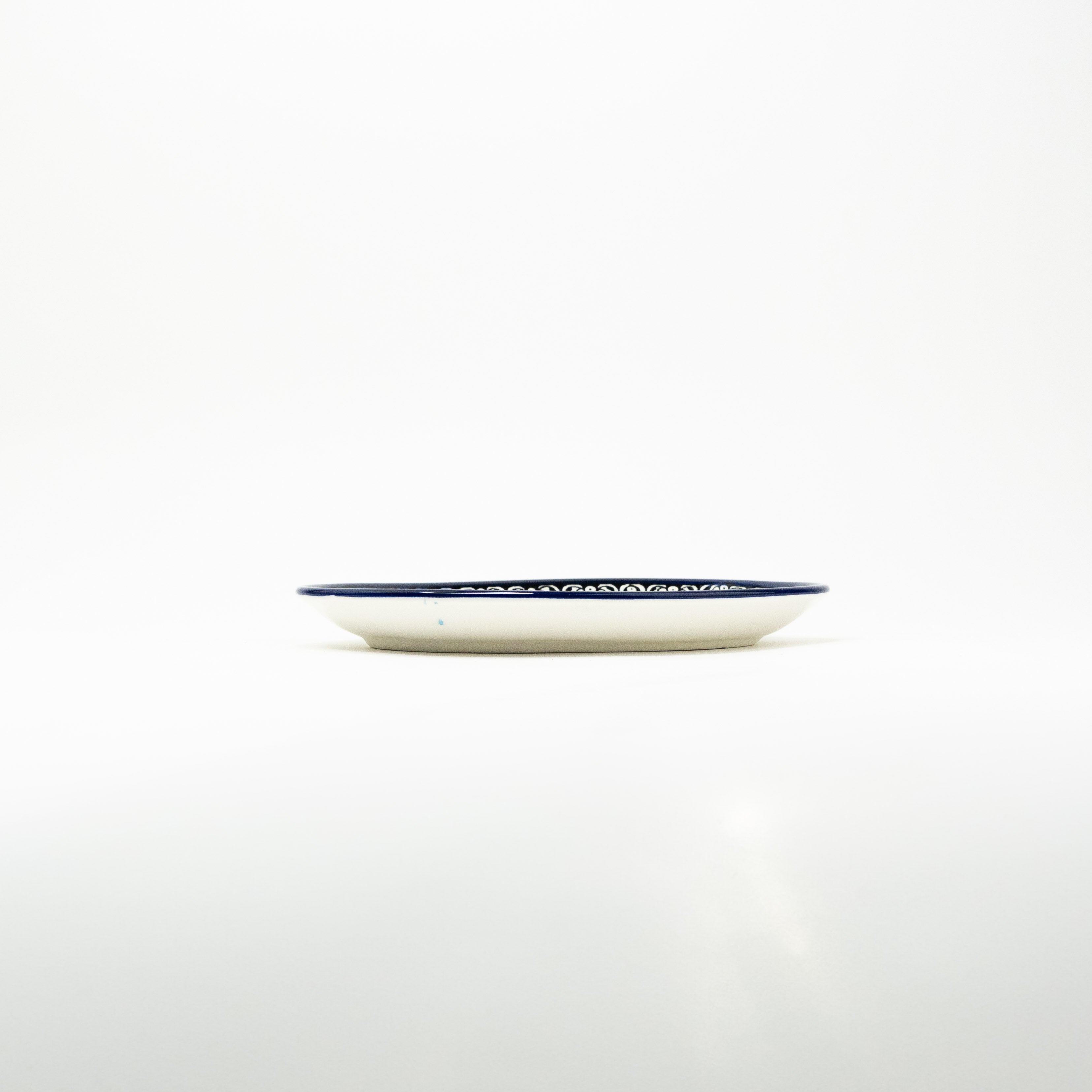 Oval 22 cm flach babyblue
