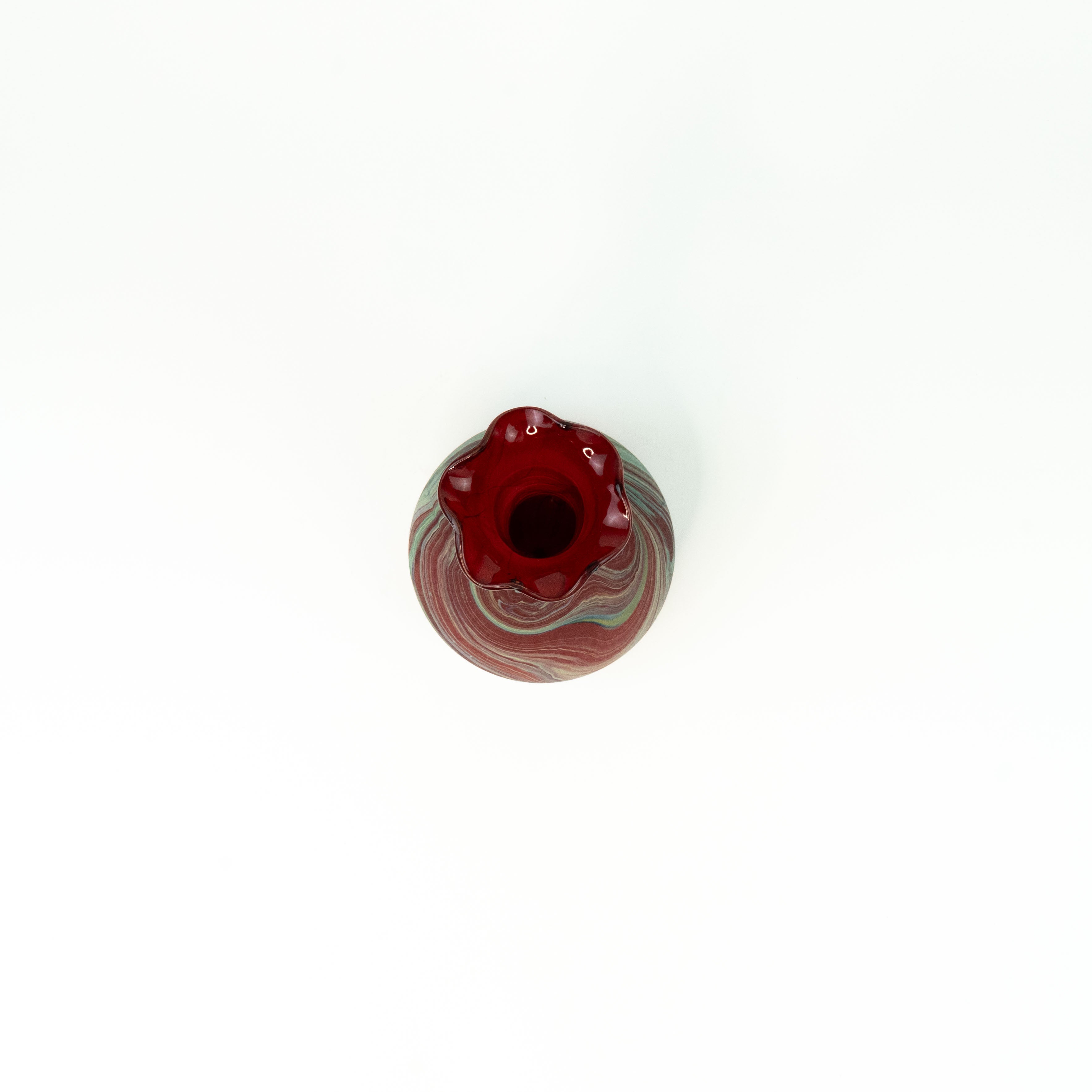 NEU Vase / Karaffe Rot – Recyceltes Glas & Handgeblasen