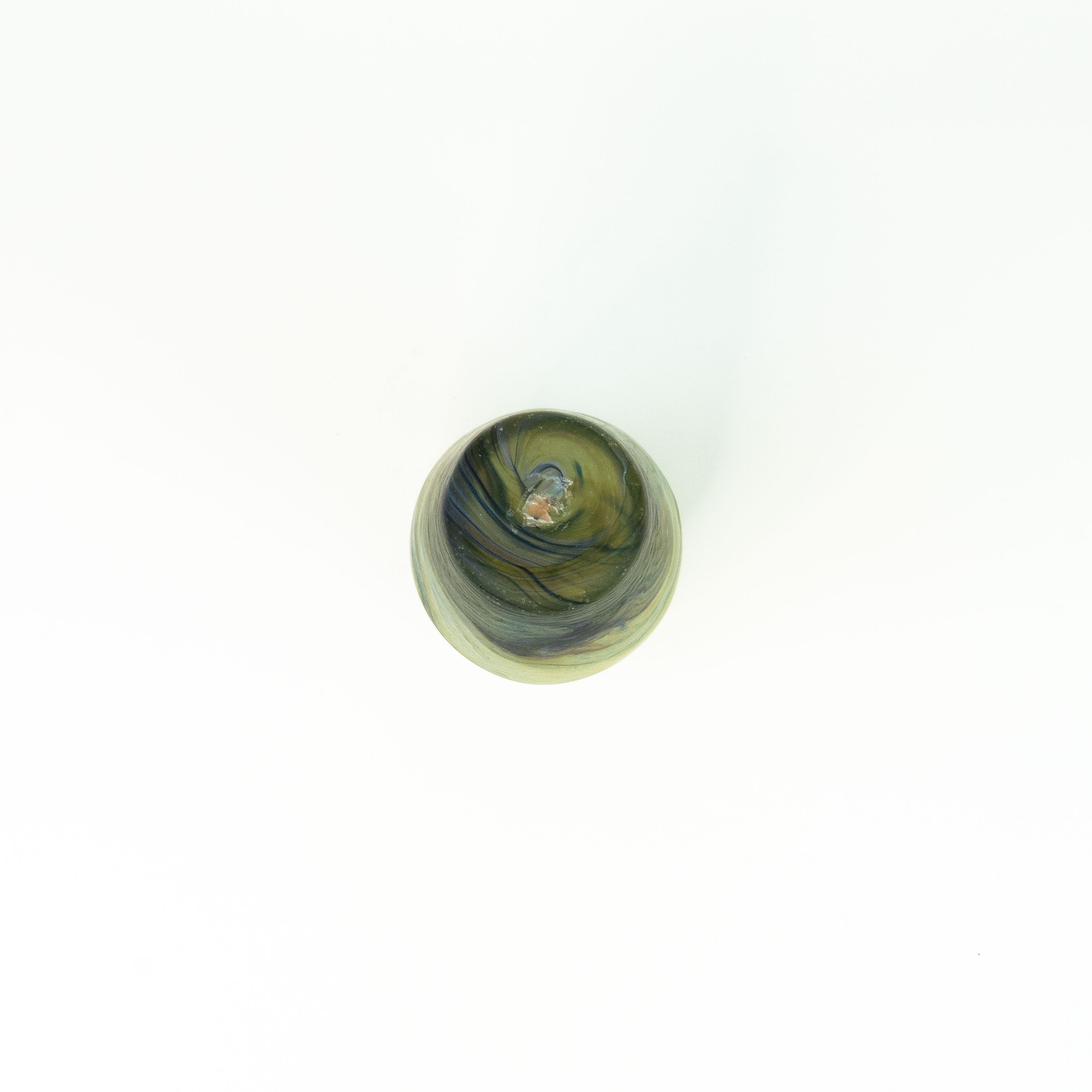 NEU Vase Trikolore Limette – Recyceltes Glas & Handgeblasen
