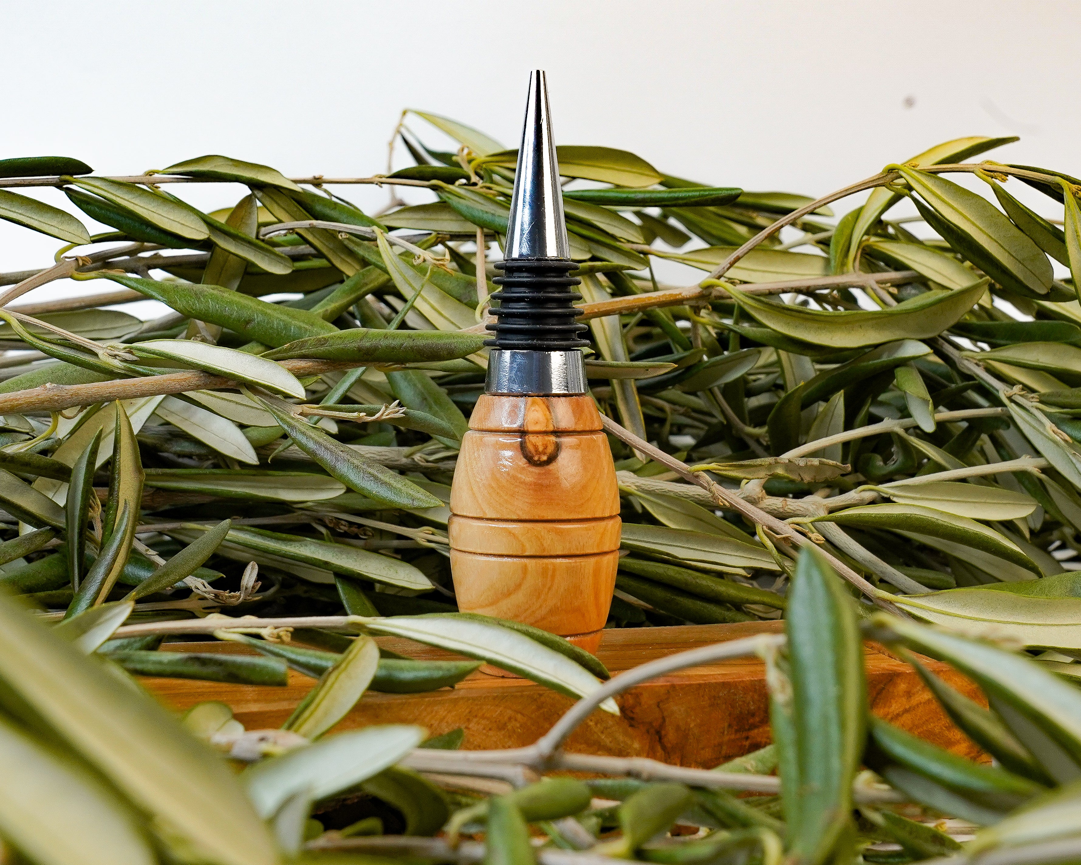 Flaschendeckel aus Olivenholz