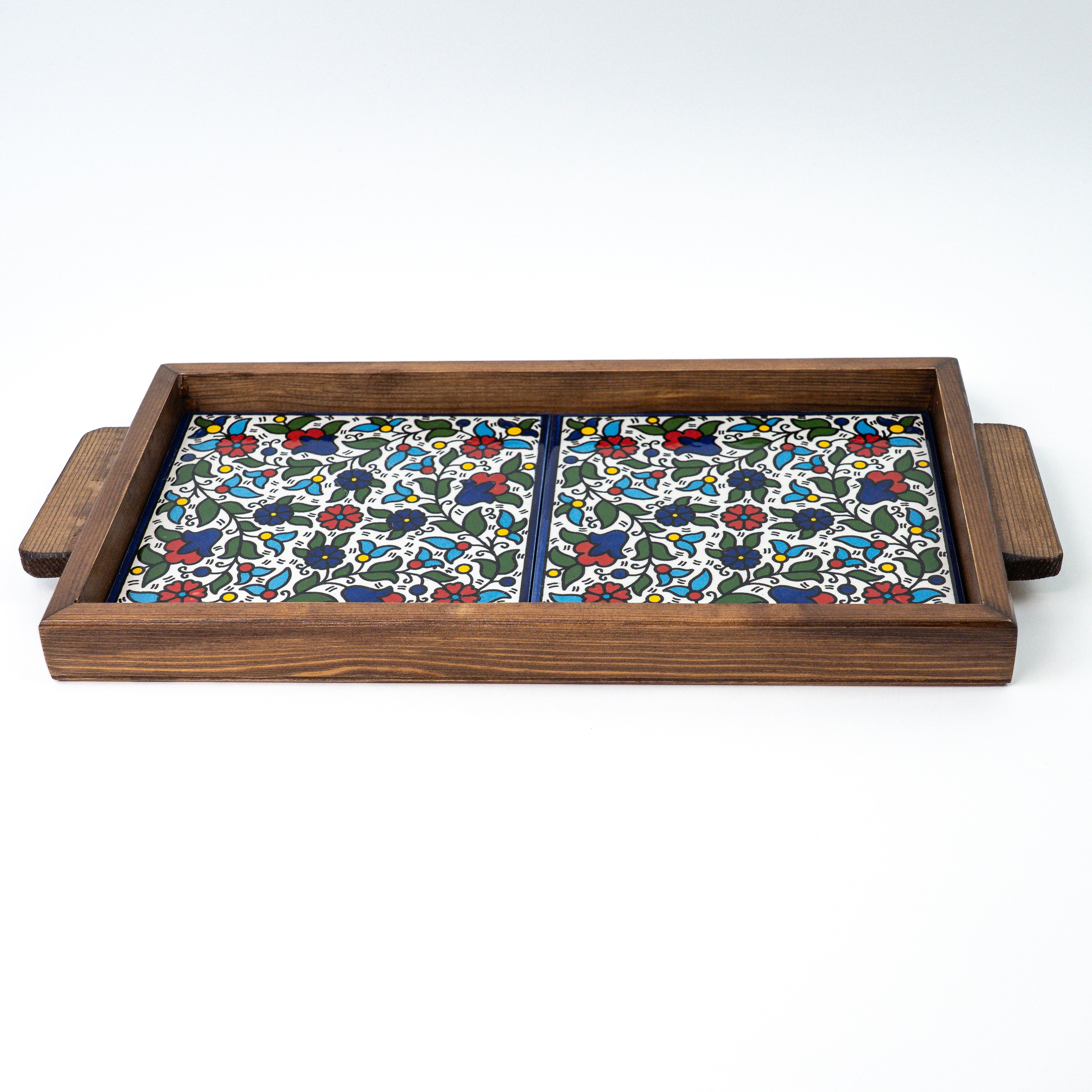 Servierplatte Bunt braun