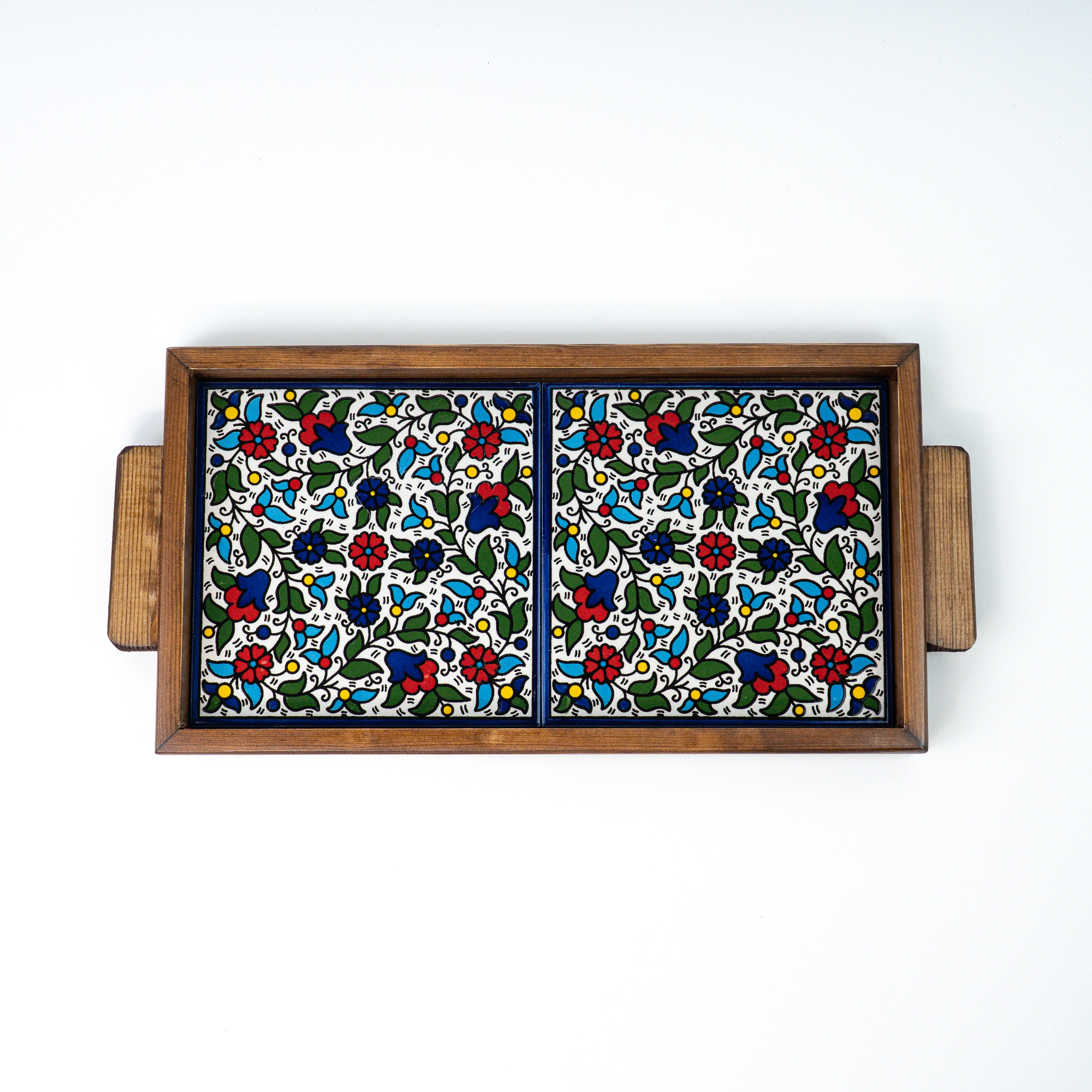 Servierplatte Bunt braun