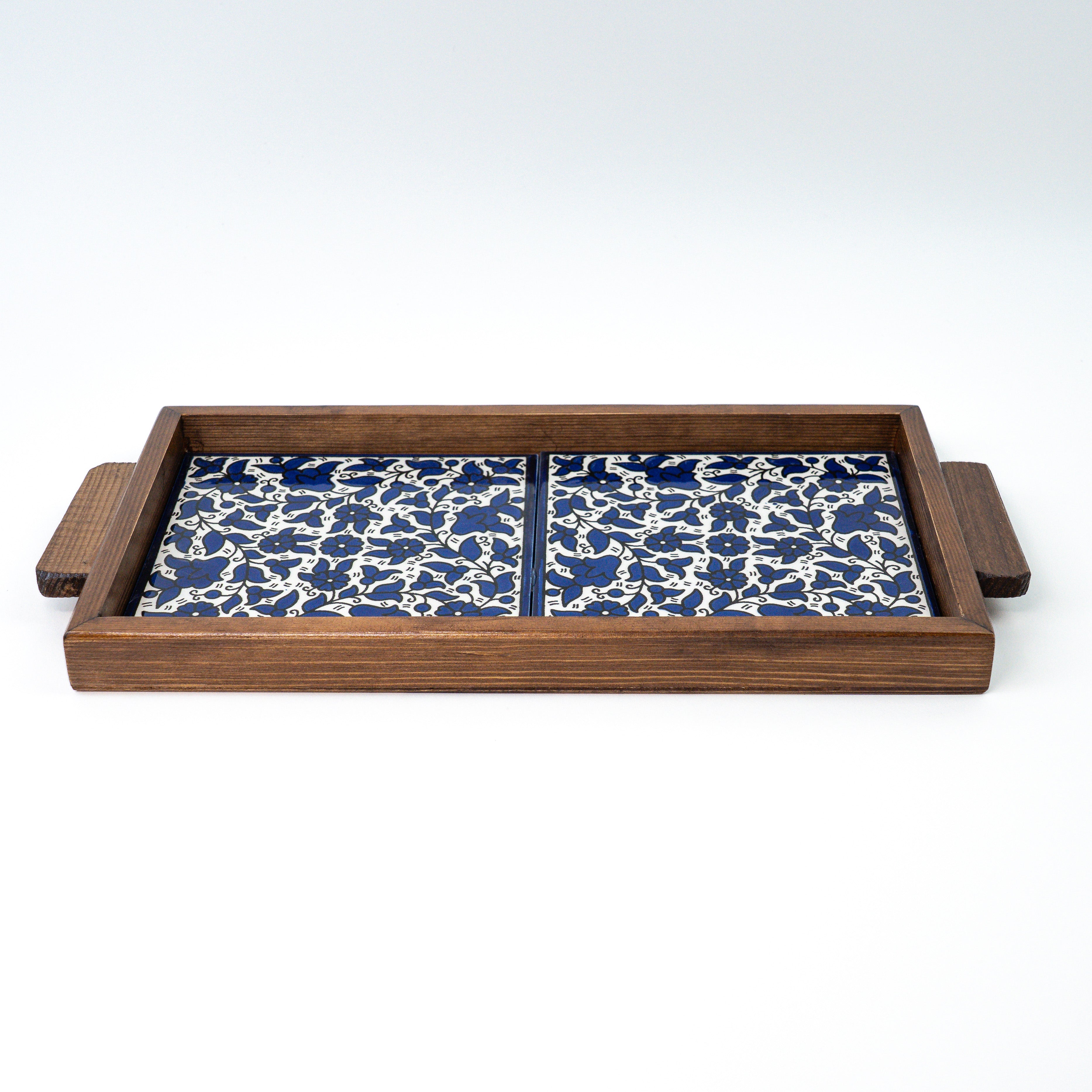 Servierplatte Alkhalil blau braun