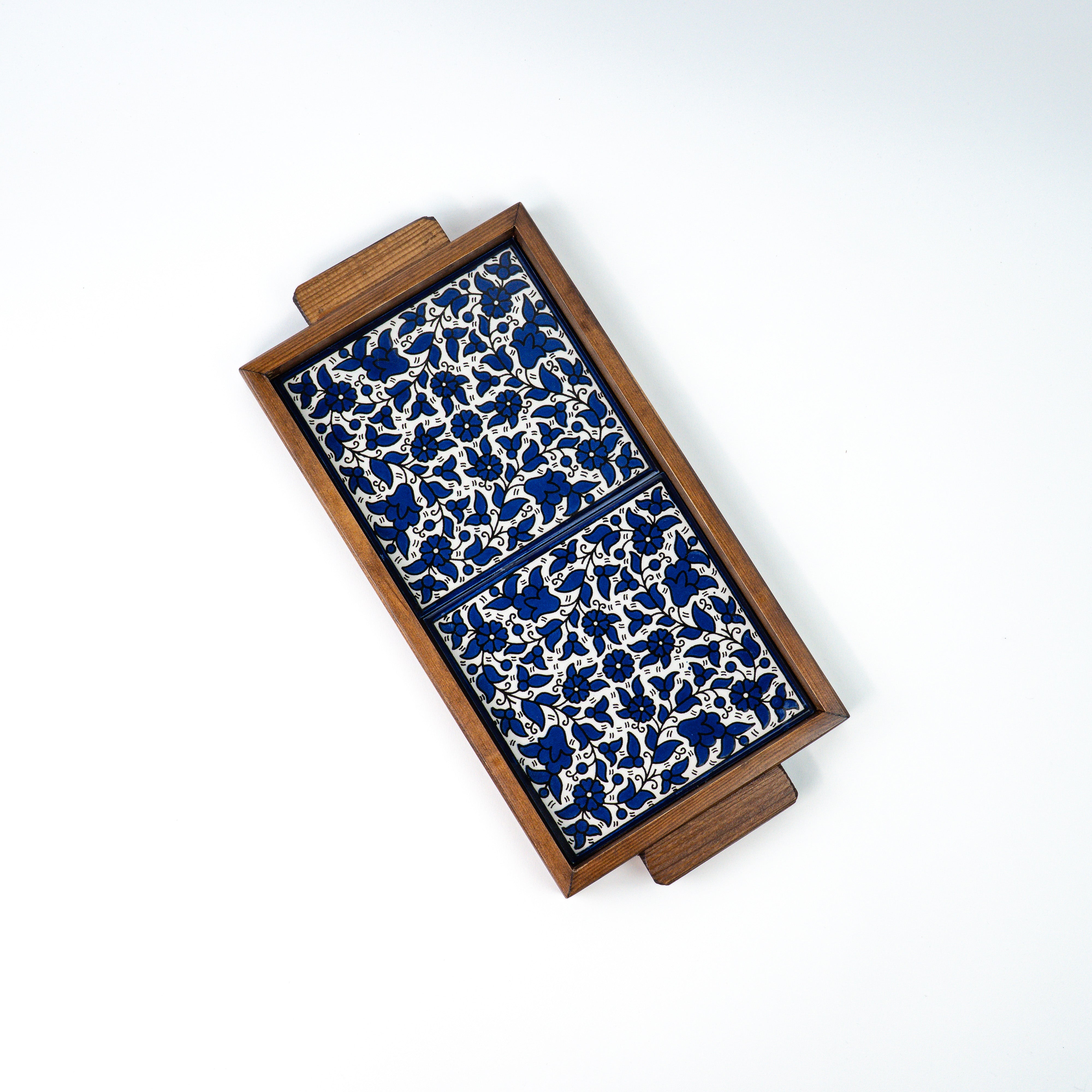 Servierplatte Alkhalil blau braun