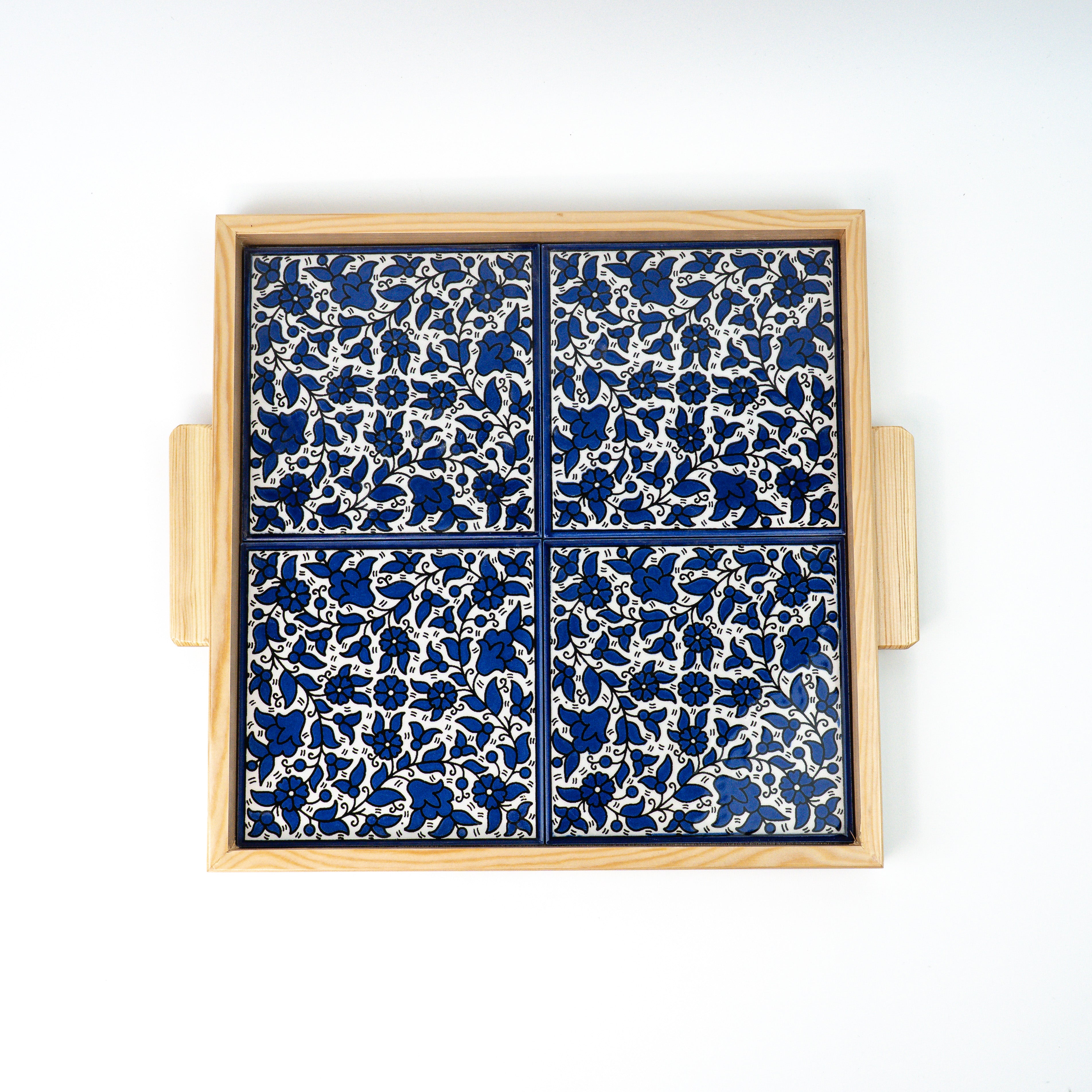 XL Servierplatte Alkhalil blau beige