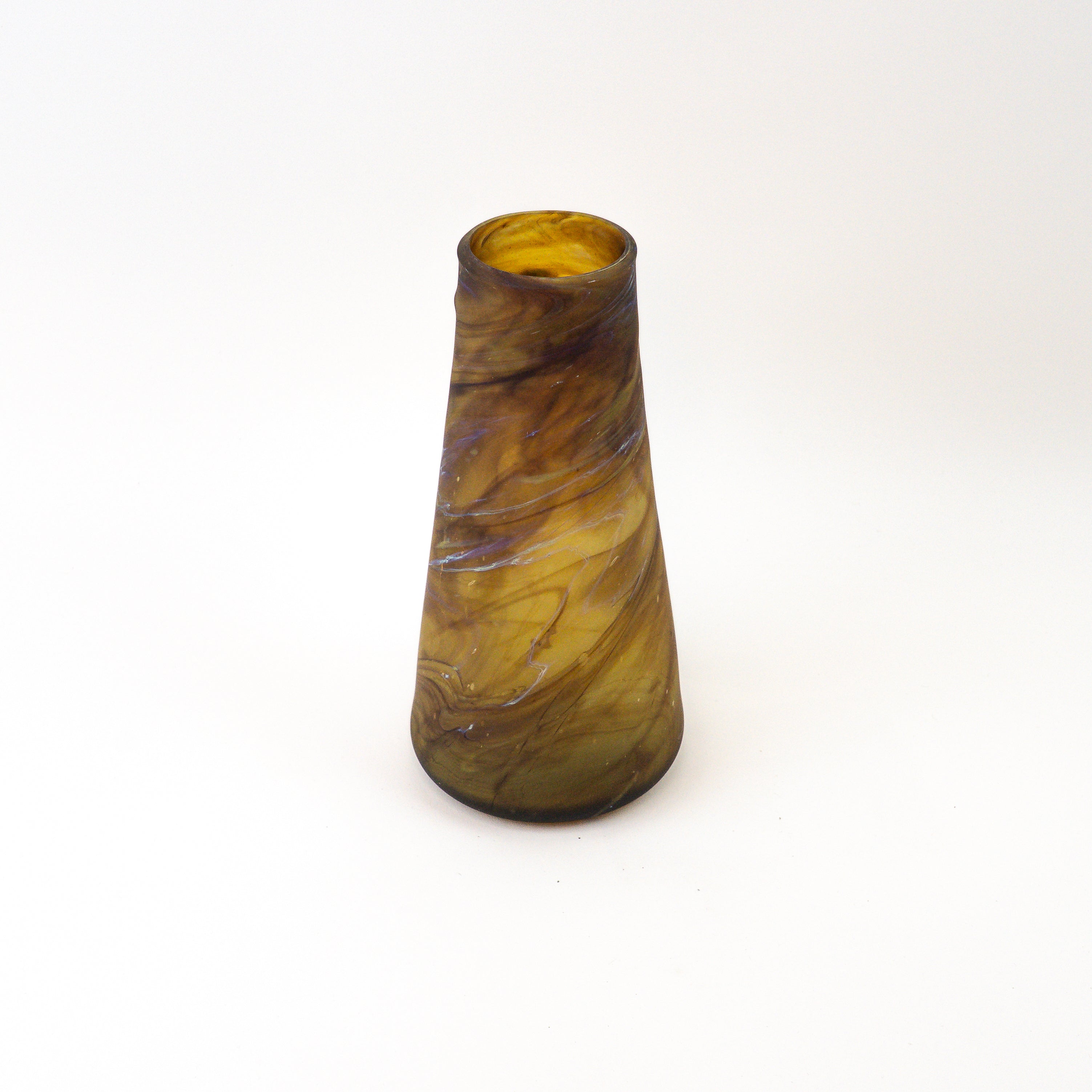 Hebron Vase Braun – Recyceltes Glas & Handgeblasen