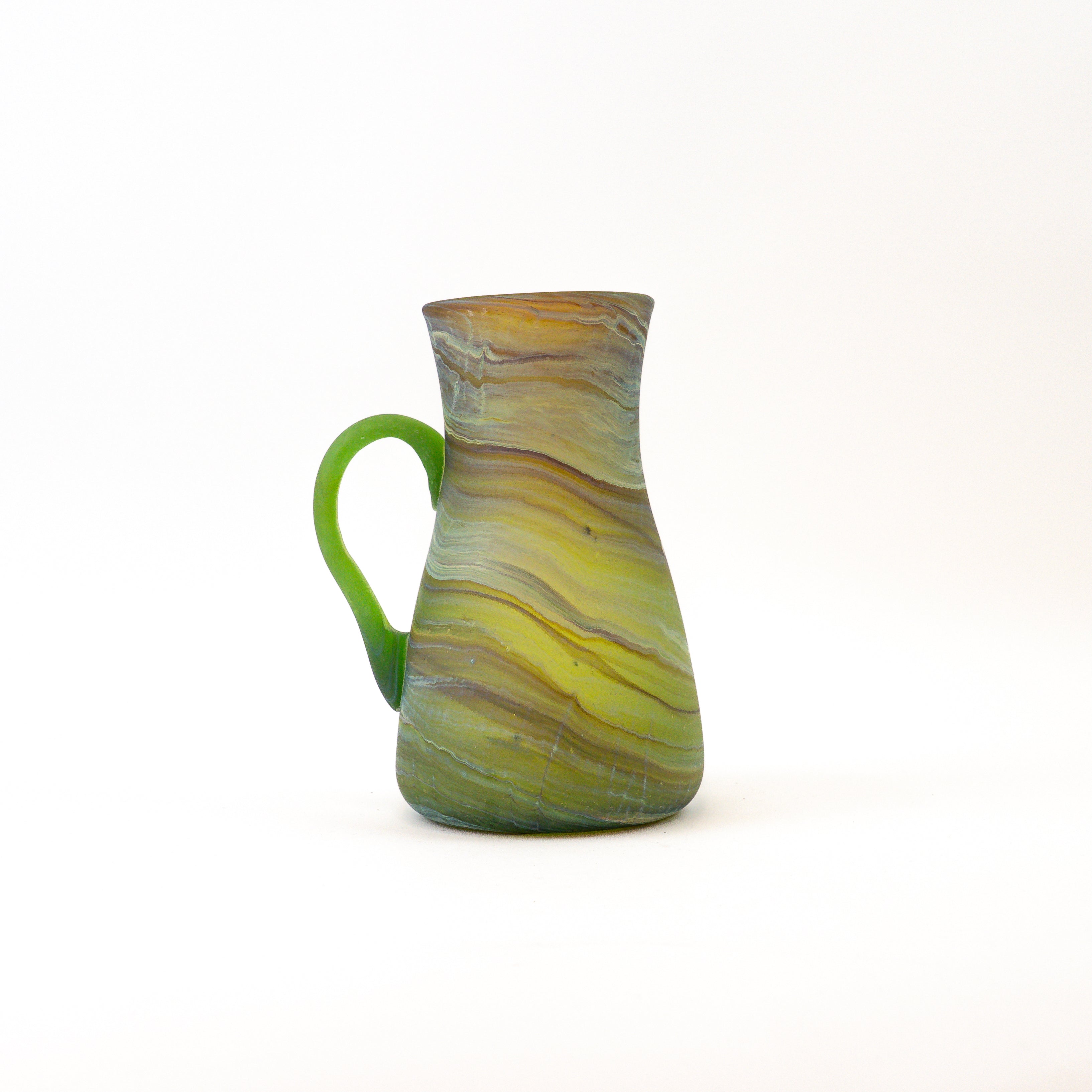 Hebron Karaffe Grün & Braun – Recyceltes Glas & Handgeblasen