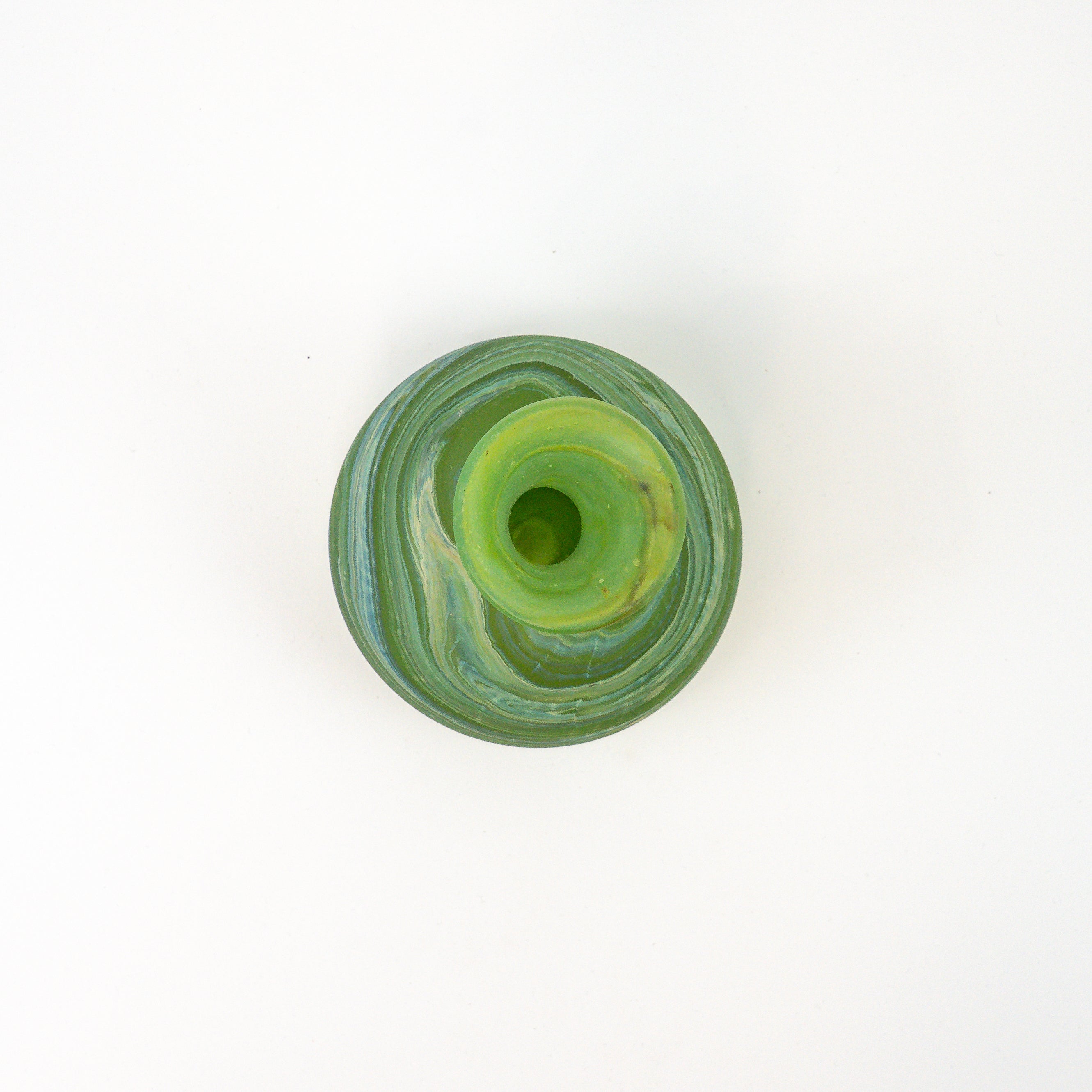 Hebron Carafe Green – Recycled Glass & Hand-Blown