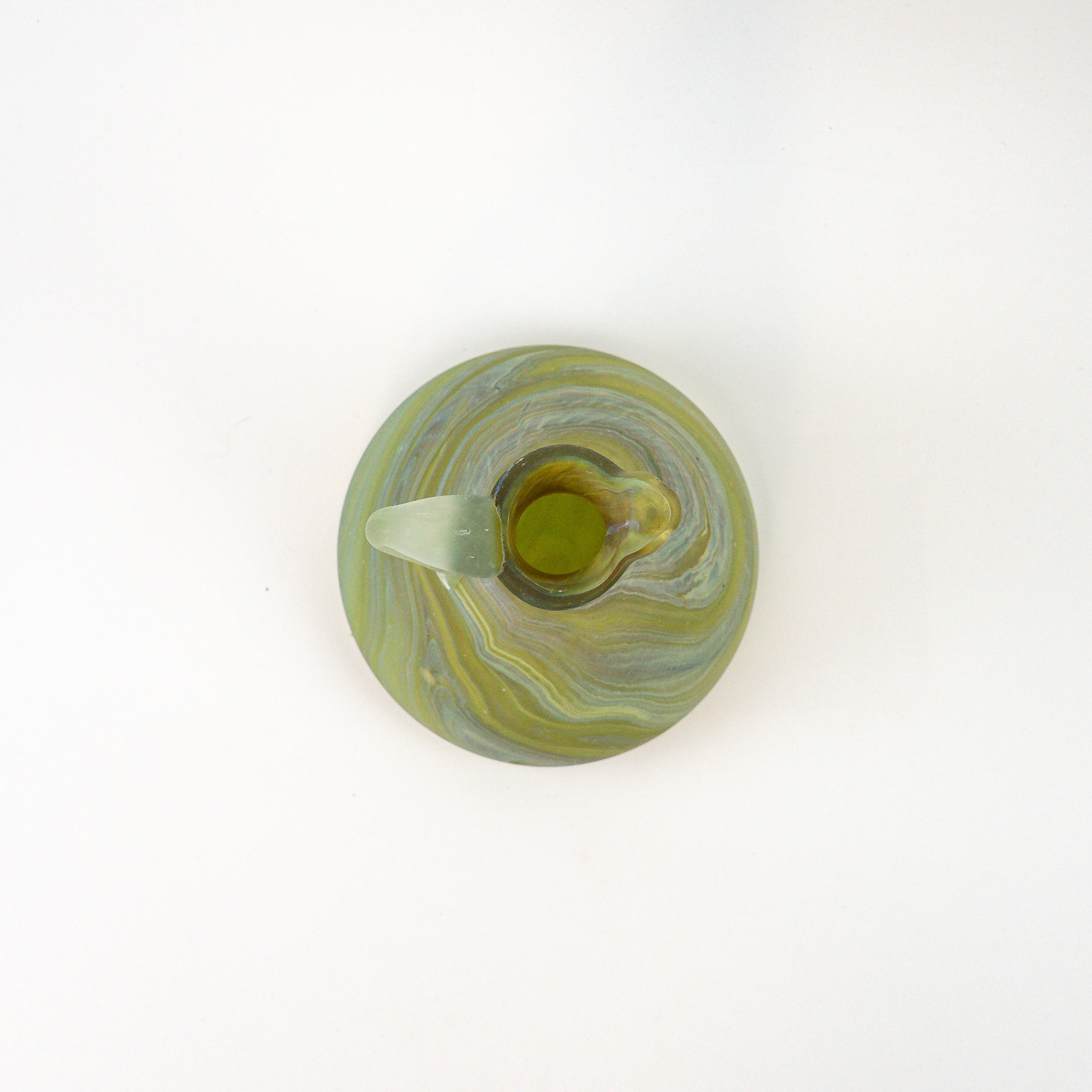 Hebron Carafe Green Brown – Recycled Glass & Hand-blown