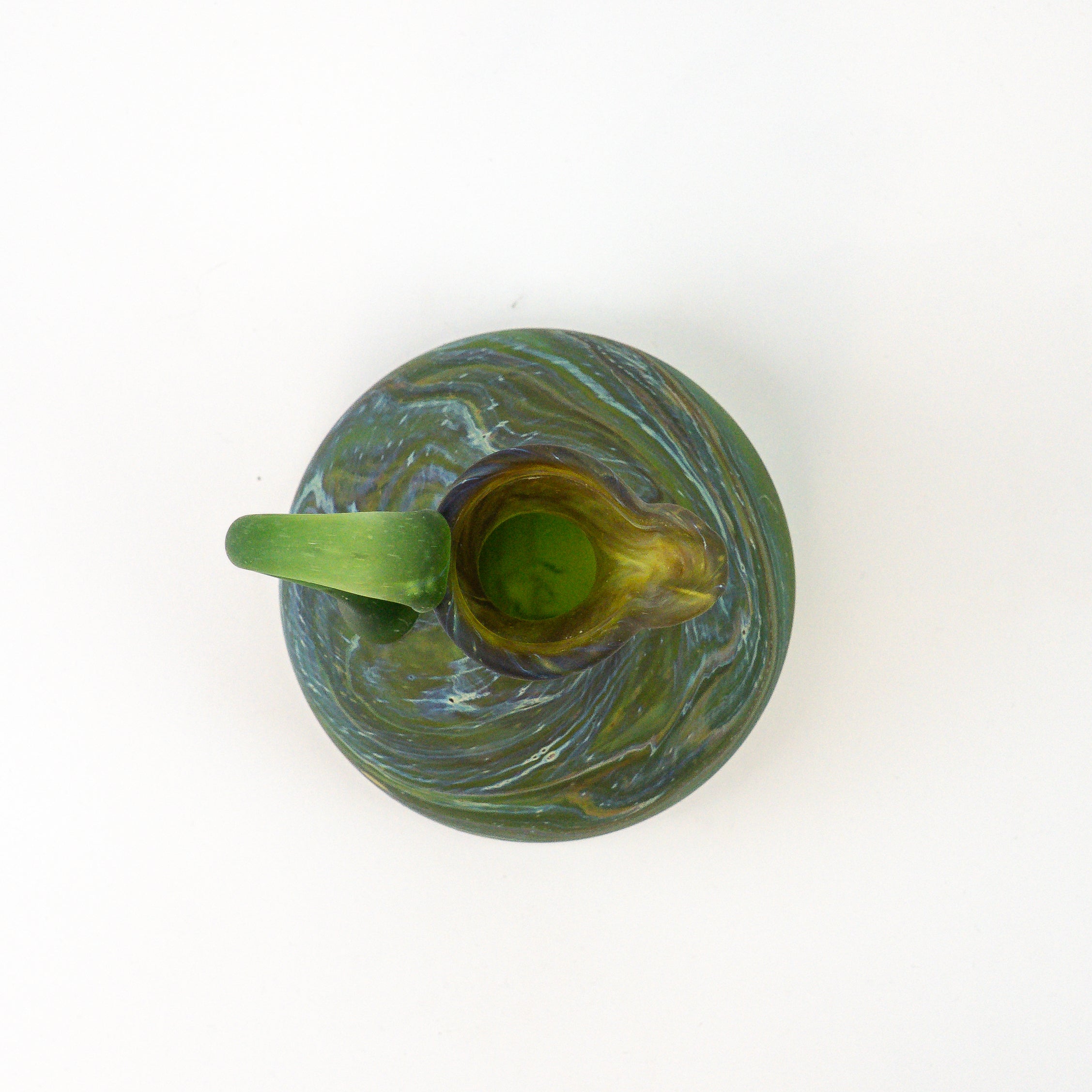 Hebron Carafe Green / Brown – Recycled Glass & Hand-blown