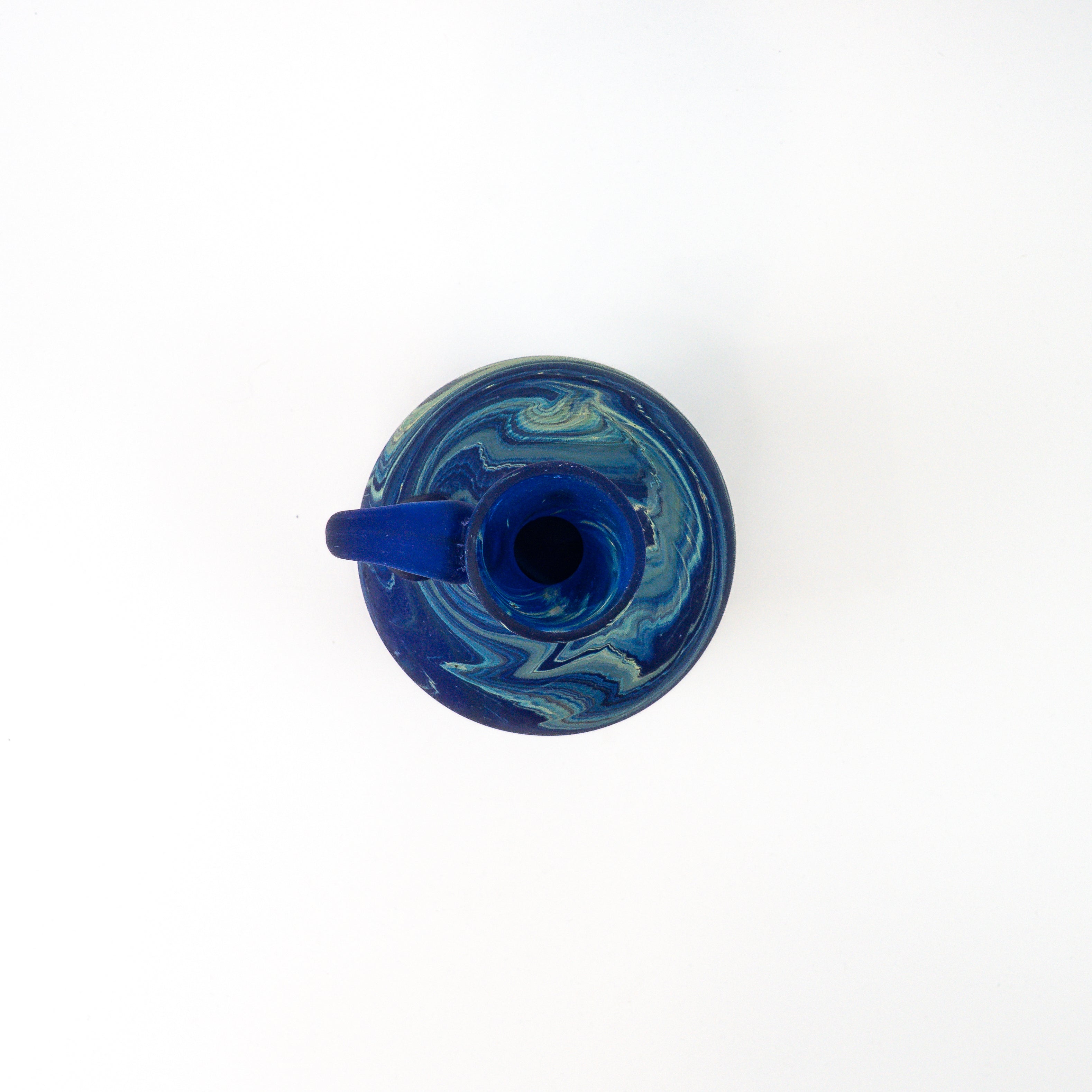 Hebron Karaffe Blau – Recyceltes Glas & Handgeblasen