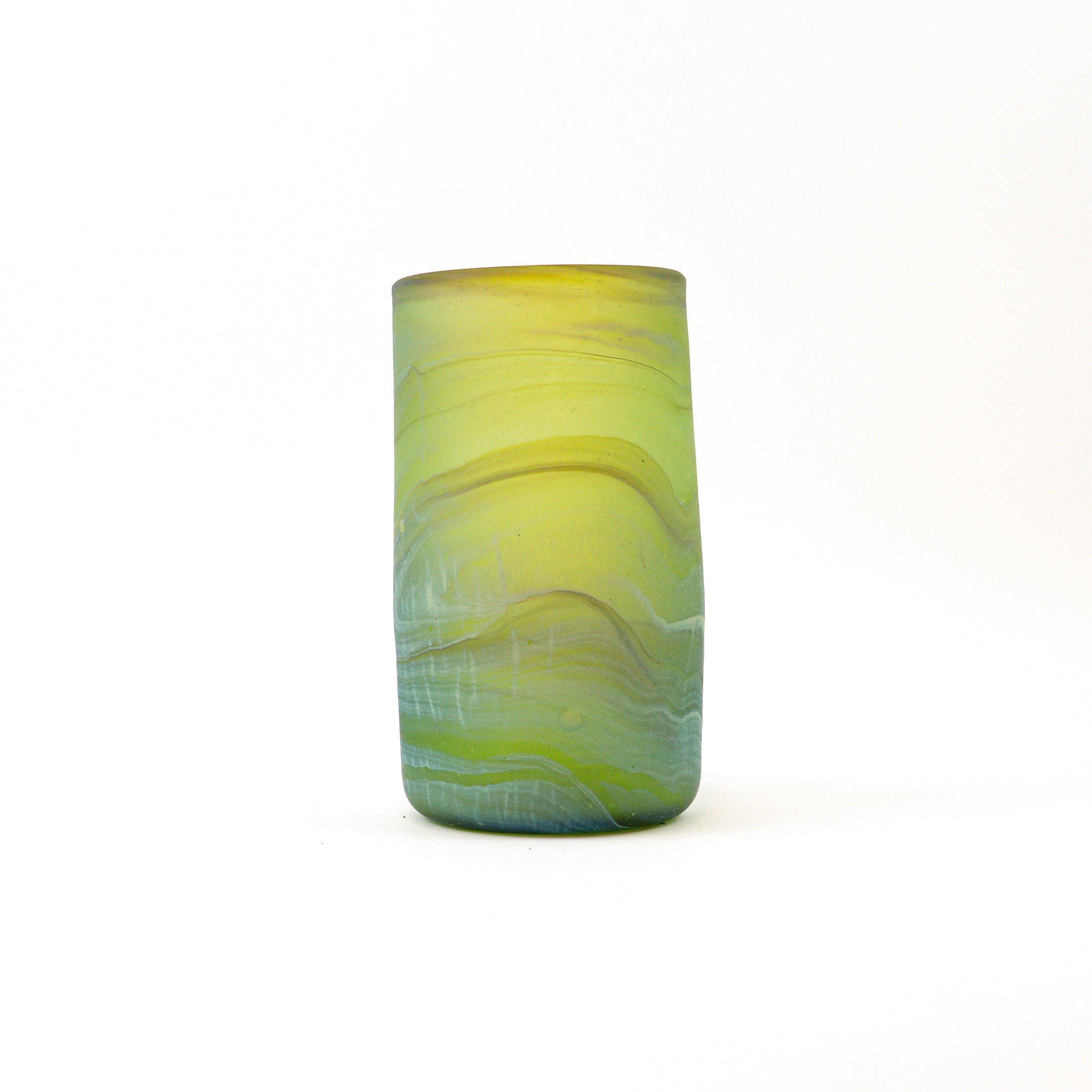 Hebron Vase Grün – Recyceltes Glas & Handgeblasen