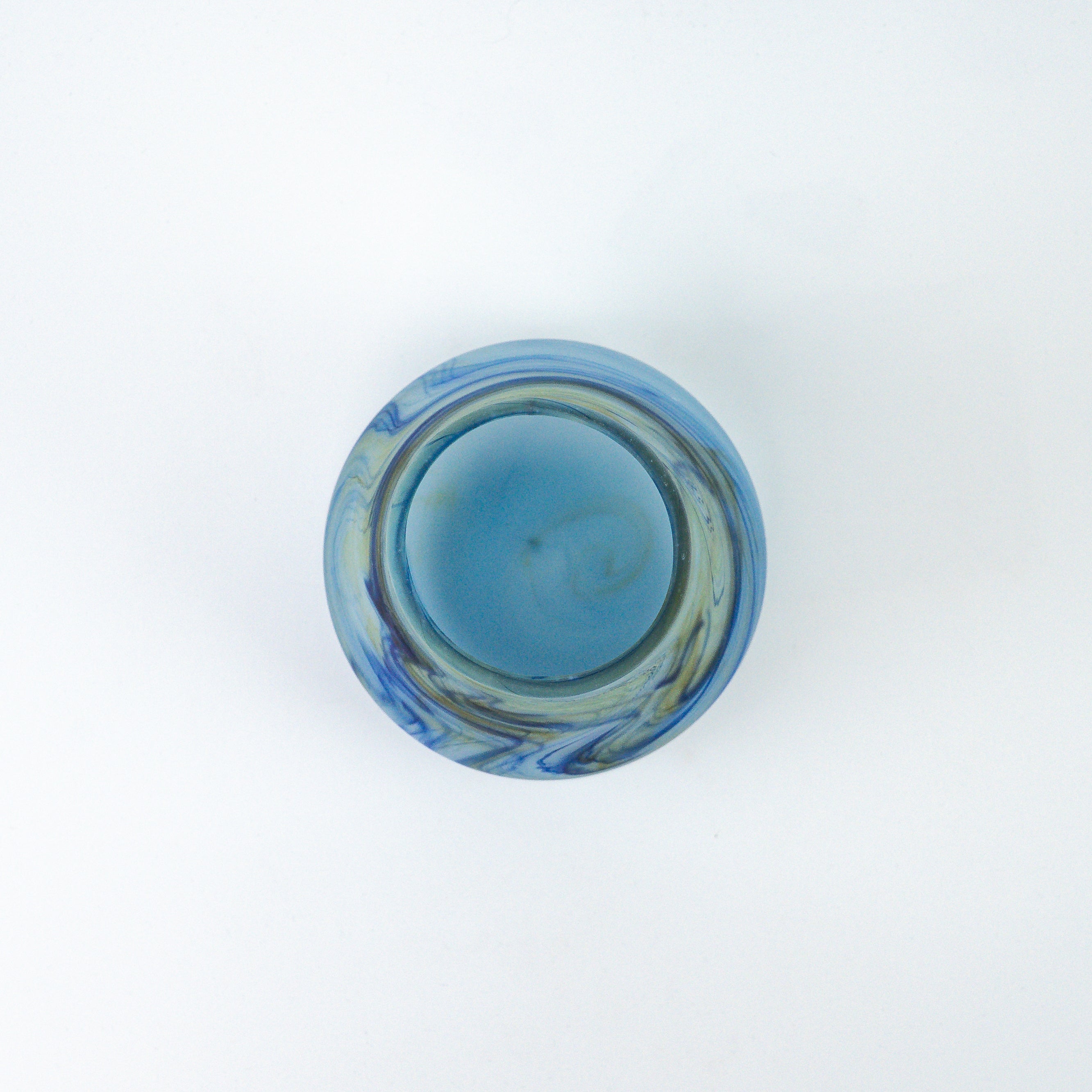 Hebron Vase Himmelblau – Recyceltes Glas & Handgeblasen