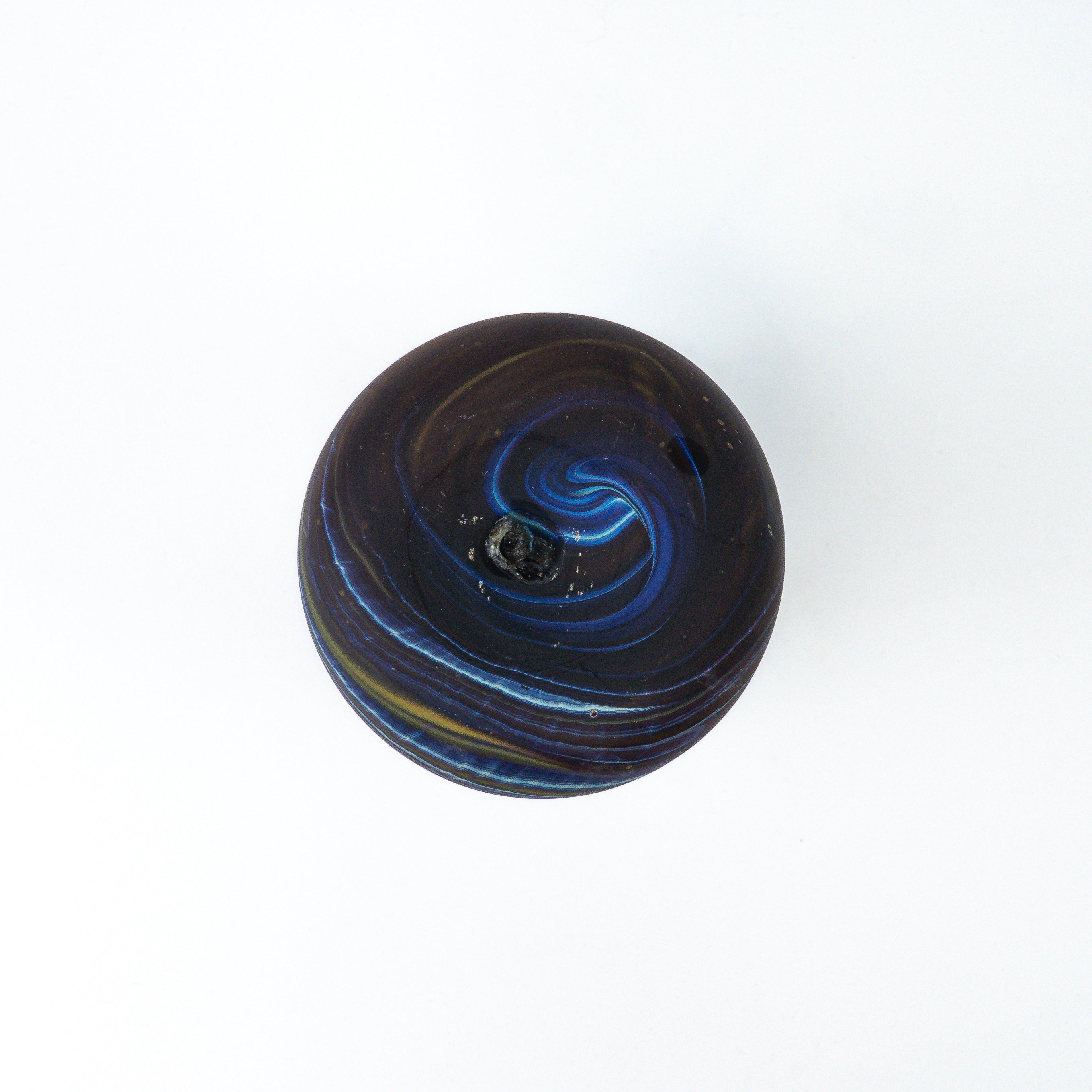 Hebron Vase Braun Blau – Recyceltes Glas & Handgeblasen