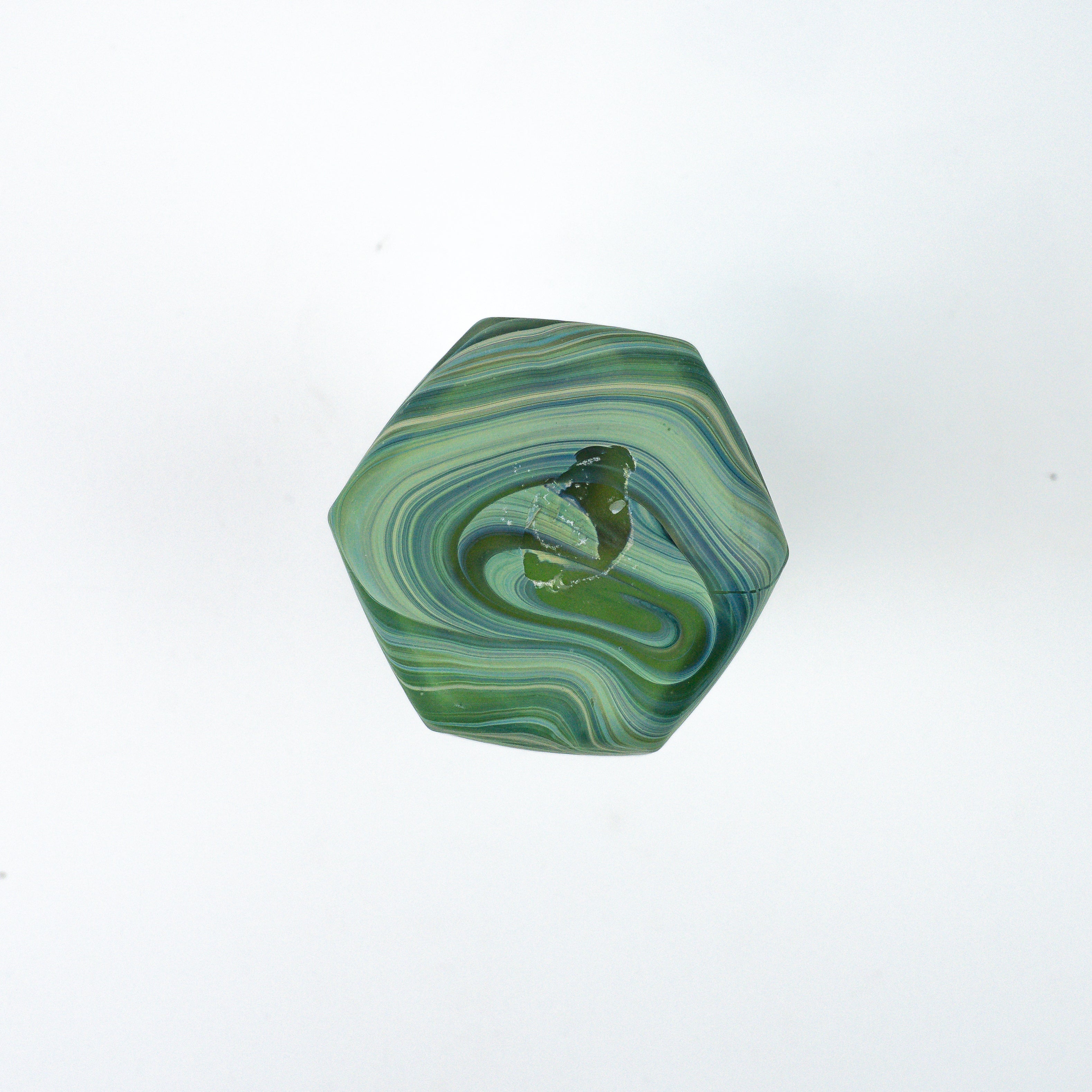 Hebron Mini- Karaffe / Vase Grün – Recyceltes Glas & Handgeblasen