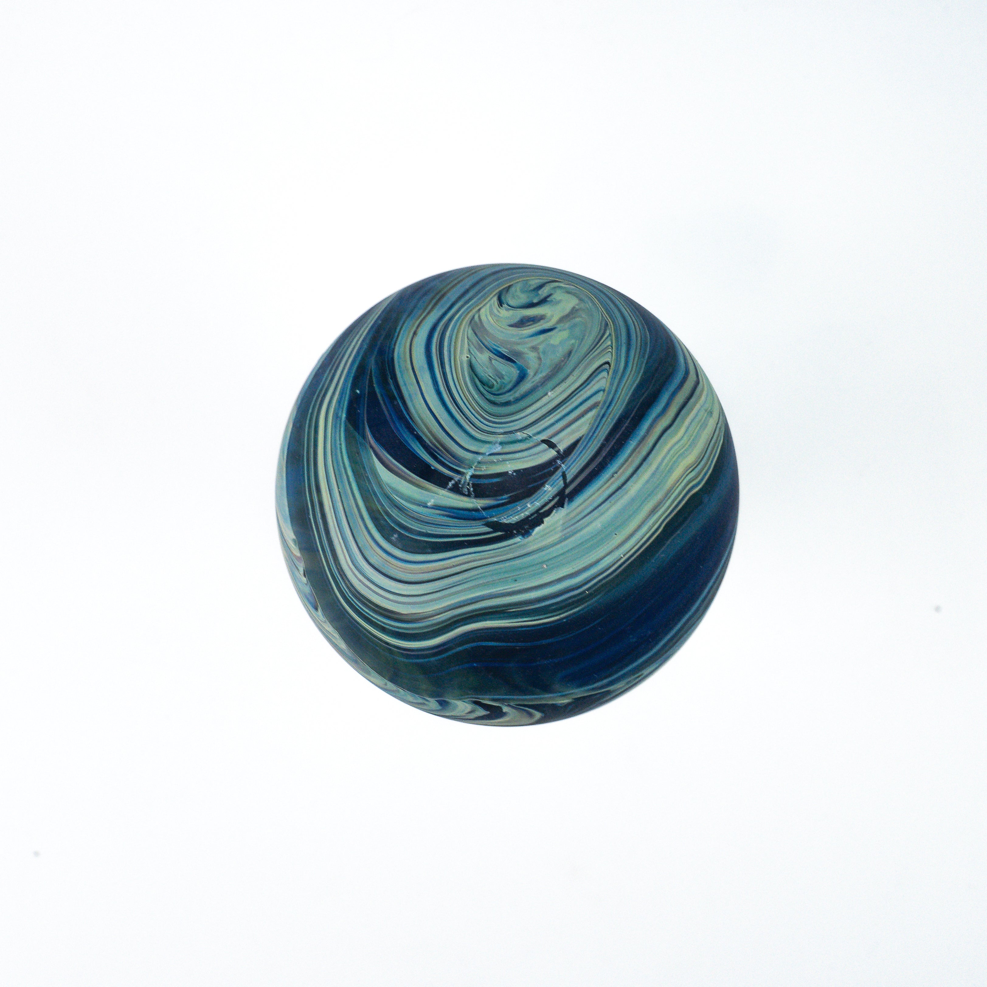 Hebron Mini- Karaffe / Vase Blau – Recyceltes Glas & Handgeblasen