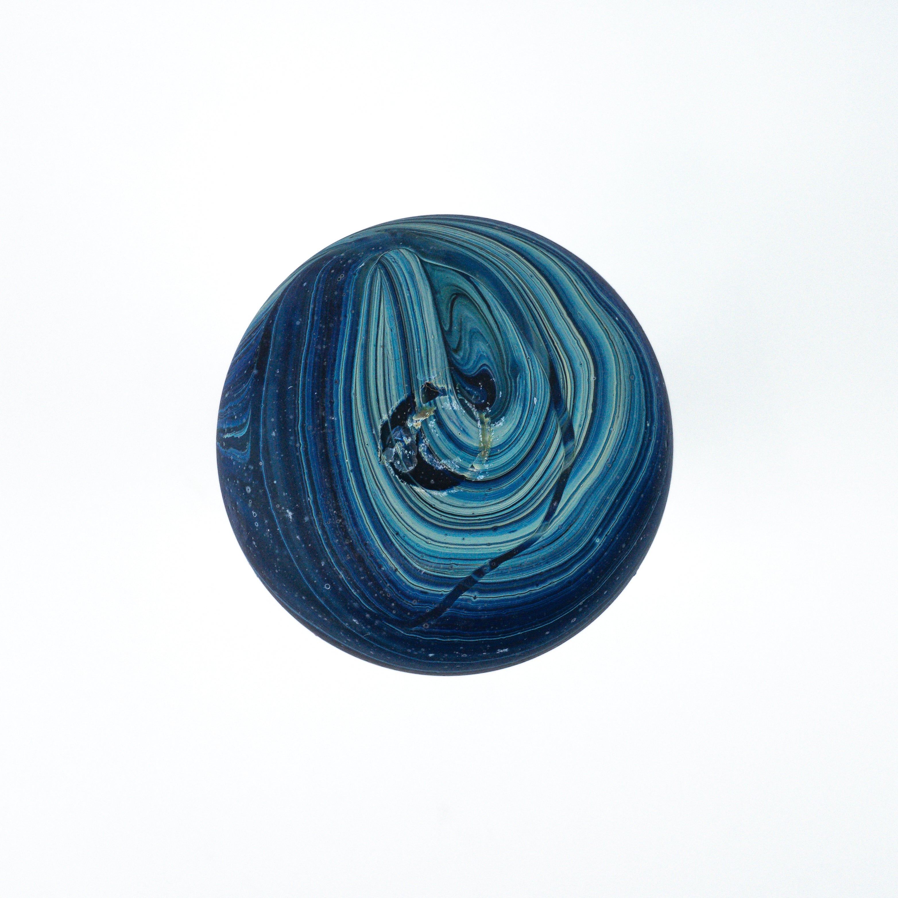 Hebron Mini- Karaffe / Vase Blau – Recyceltes Glas & Handgeblasen