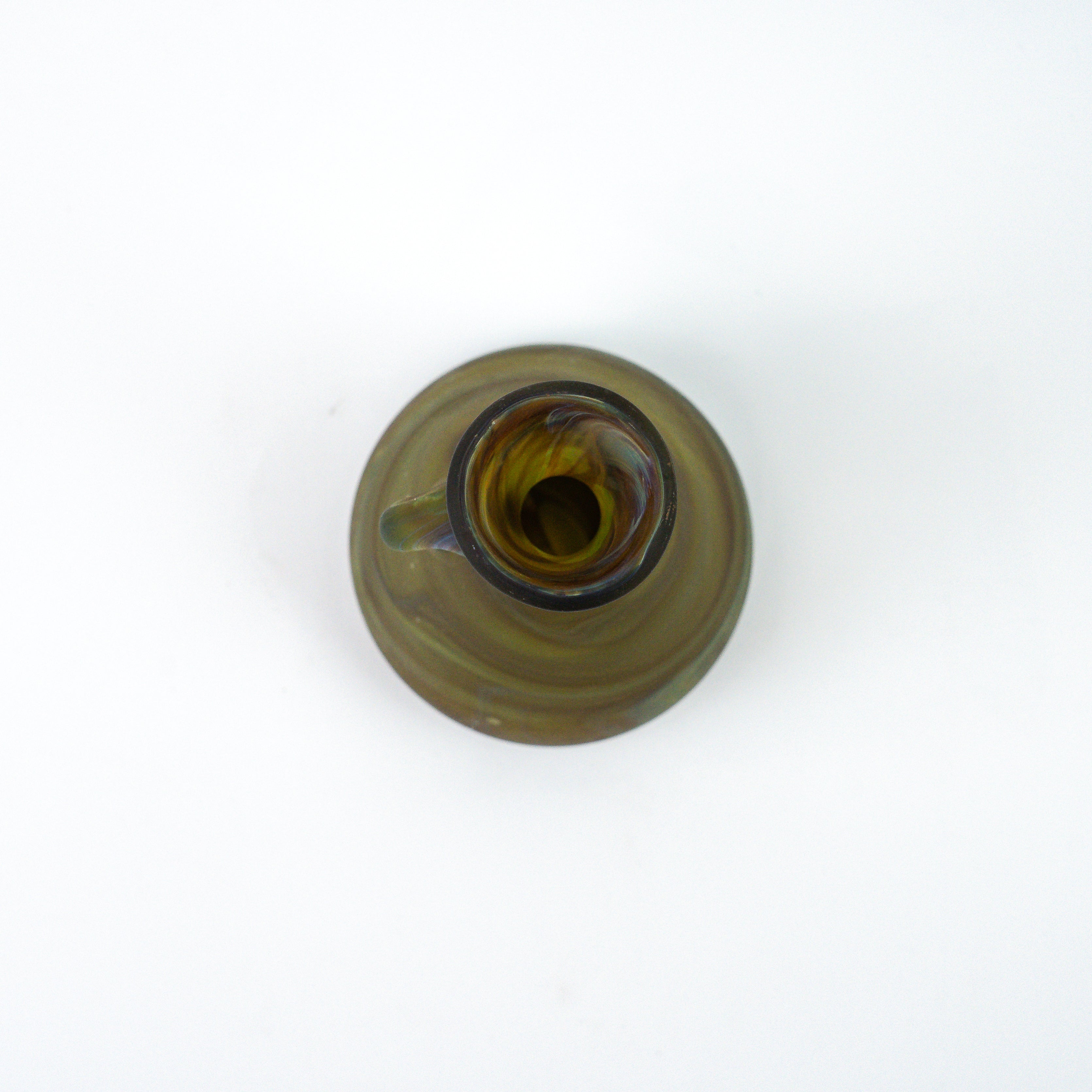 Hebron Mini- Karaffe / Vase Braun – Recyceltes Glas & Handgeblasen