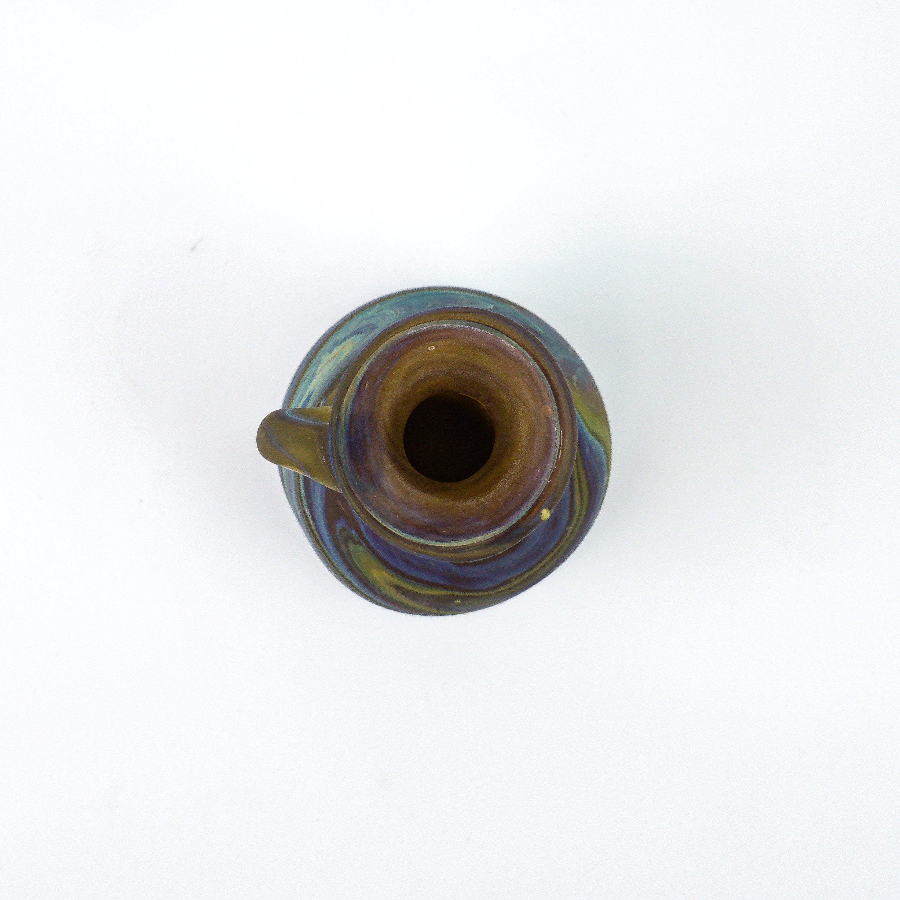 Hebron Mini- Karaffe / Vase Braun – Recyceltes Glas & Handgeblasen