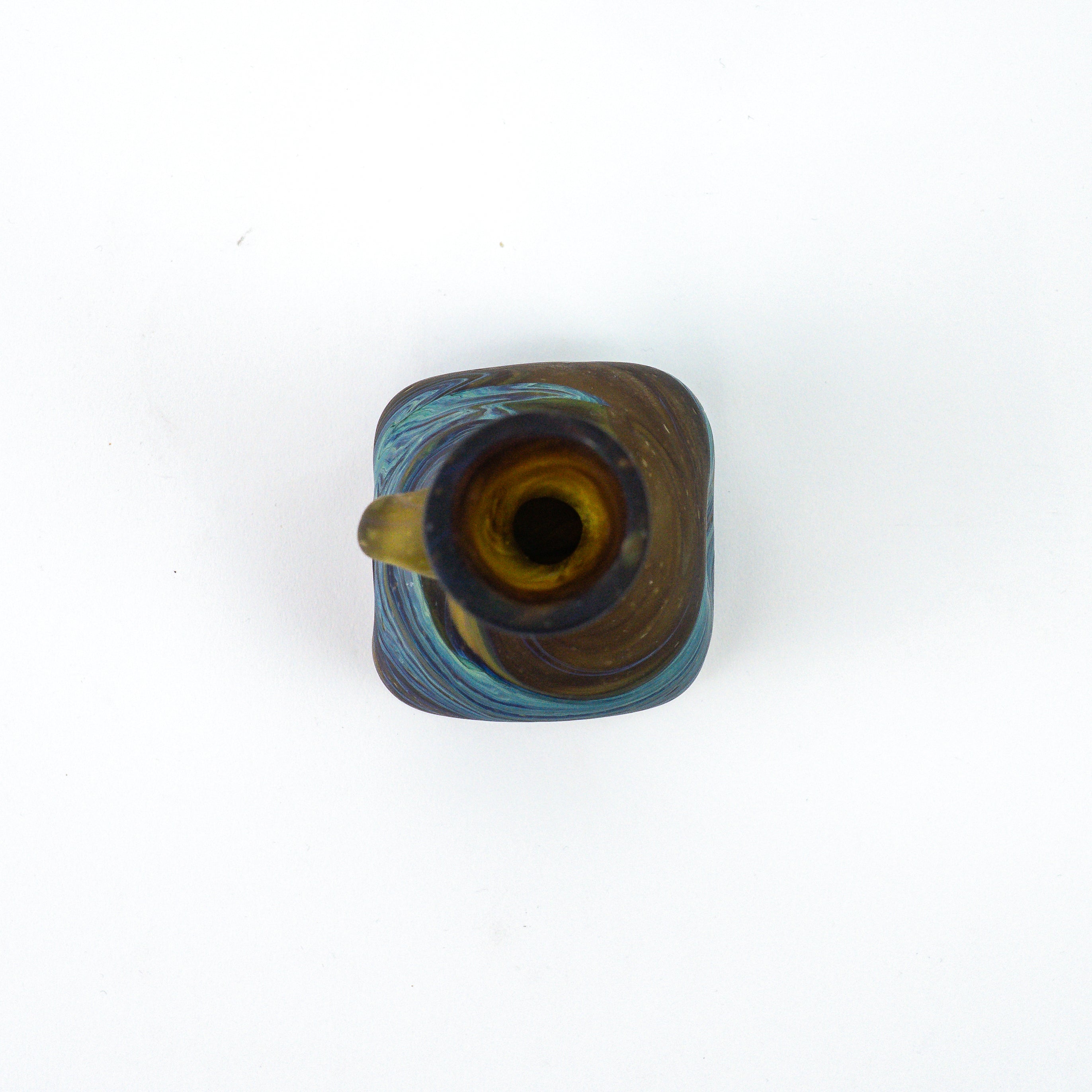 Hebron Mini- Karaffe / Vase Braun – Recyceltes Glas & Handgeblasen