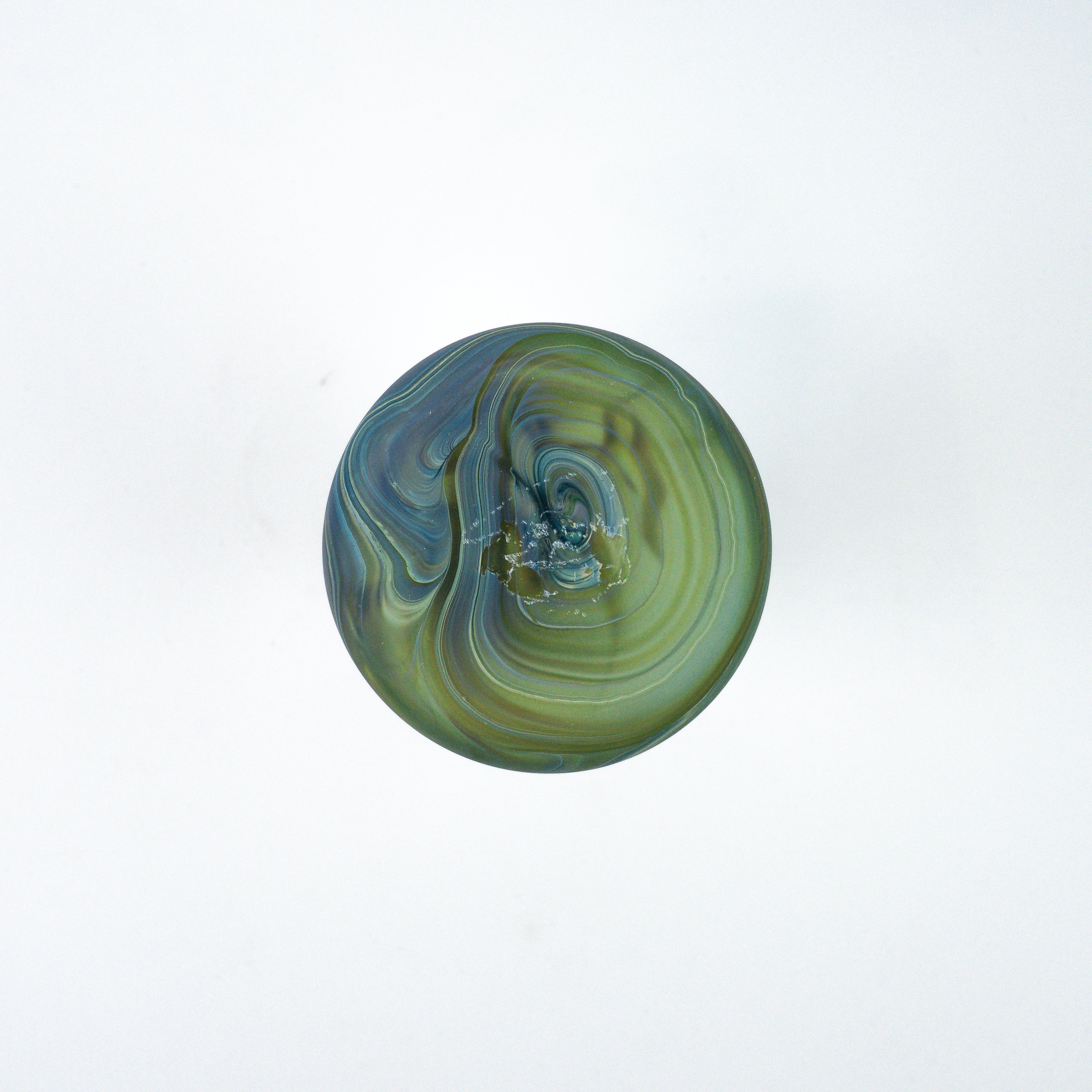 Hebron Mini- Karaffe / Vase Limette Grün – Recyceltes Glas & Handgeblasen