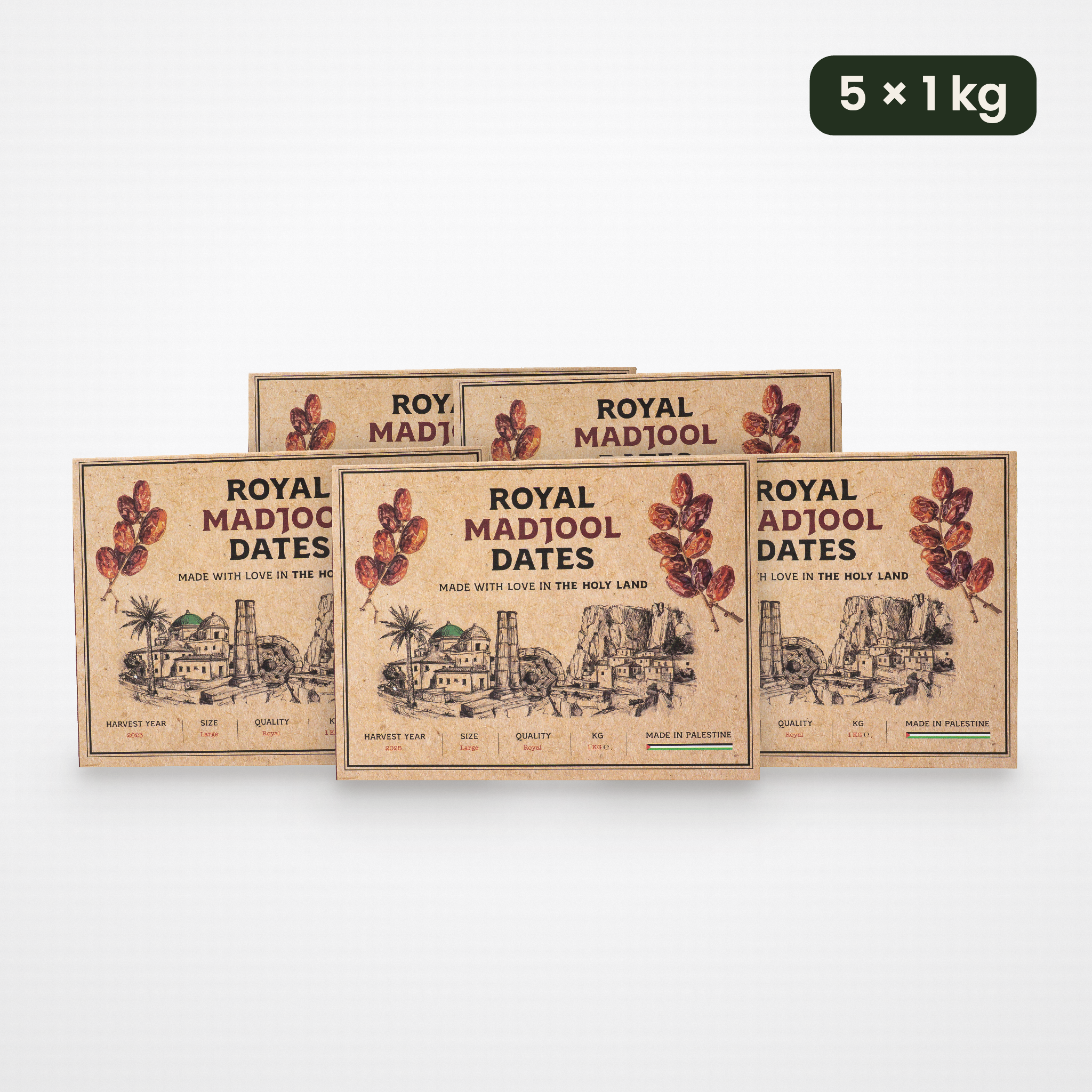5 x 1 Kilo Royal Madjool Datteln