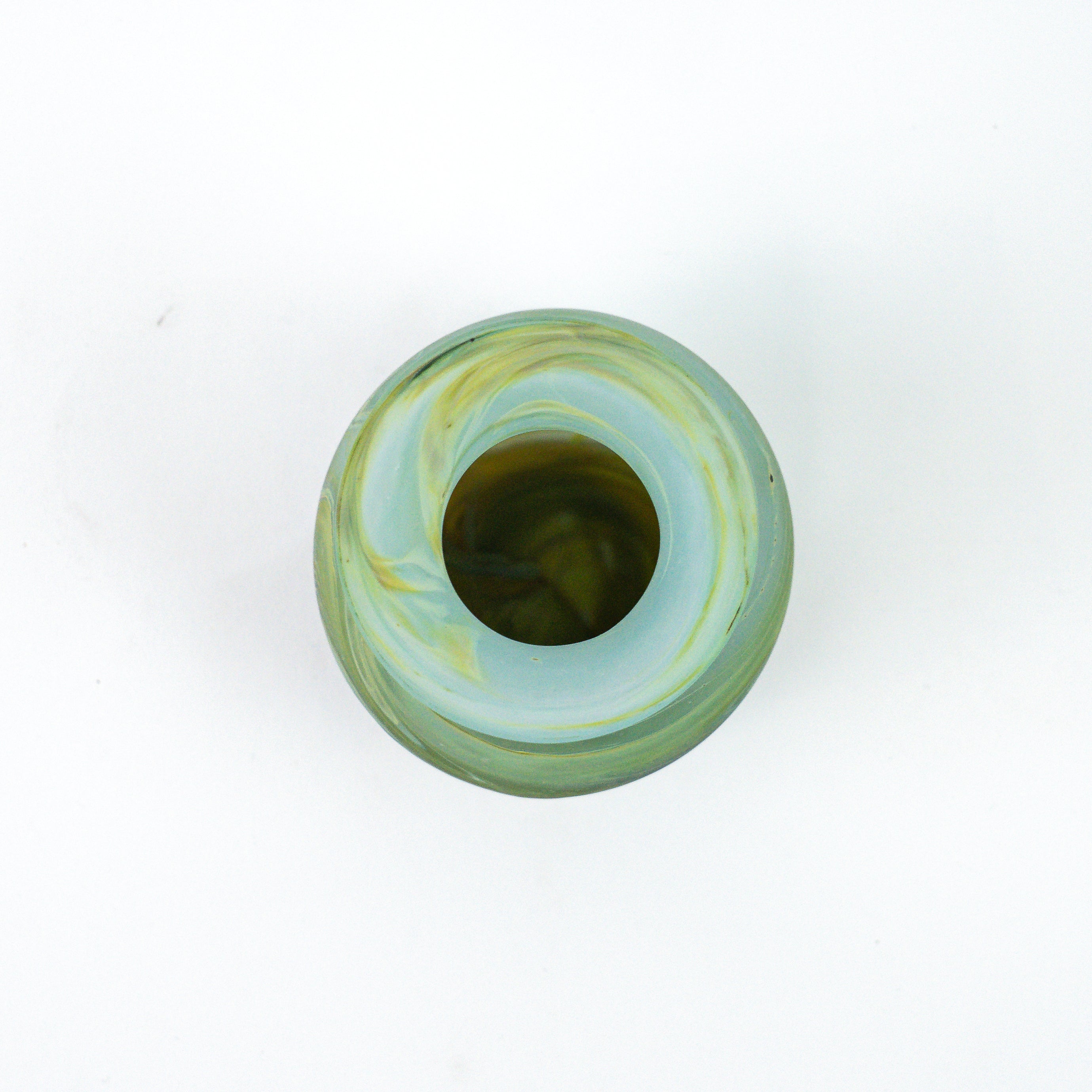 Hebron Mini Vase Limetten Grün – Recyceltes Glas & Handgeblasen