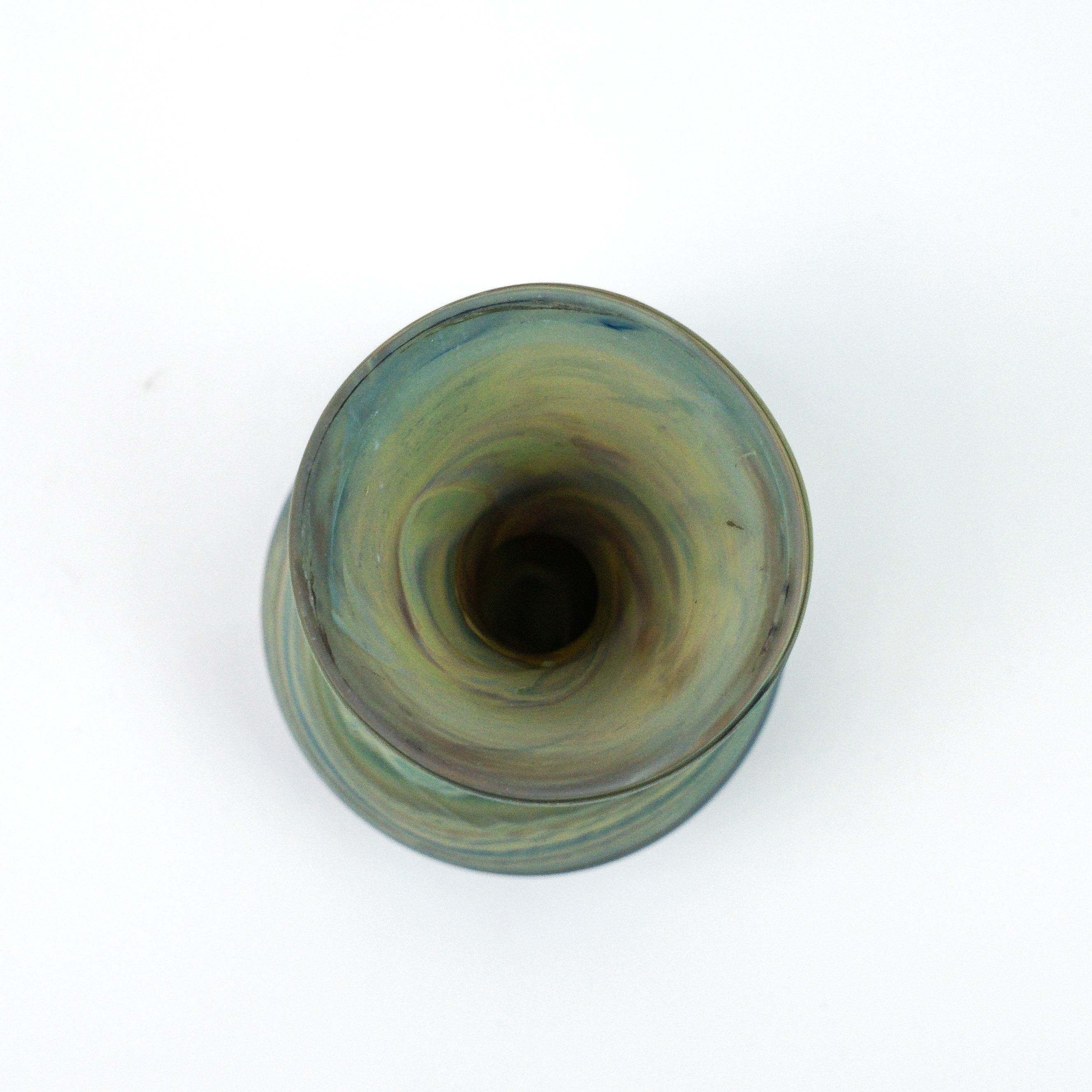 Hebron Mini Vase Grün – Recyceltes Glas & Handgeblasen