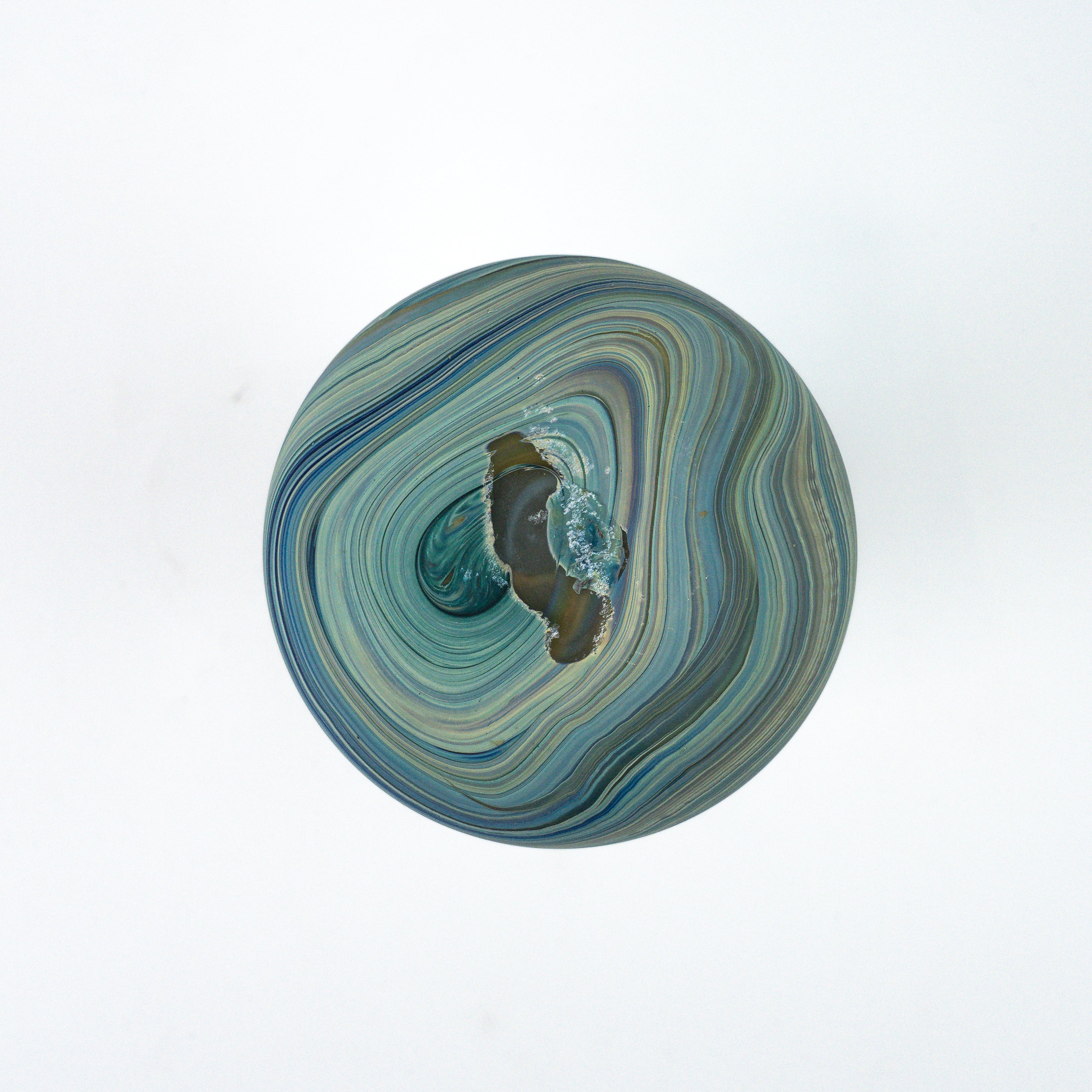 Hebron Mini Vase Grün – Recyceltes Glas & Handgeblasen