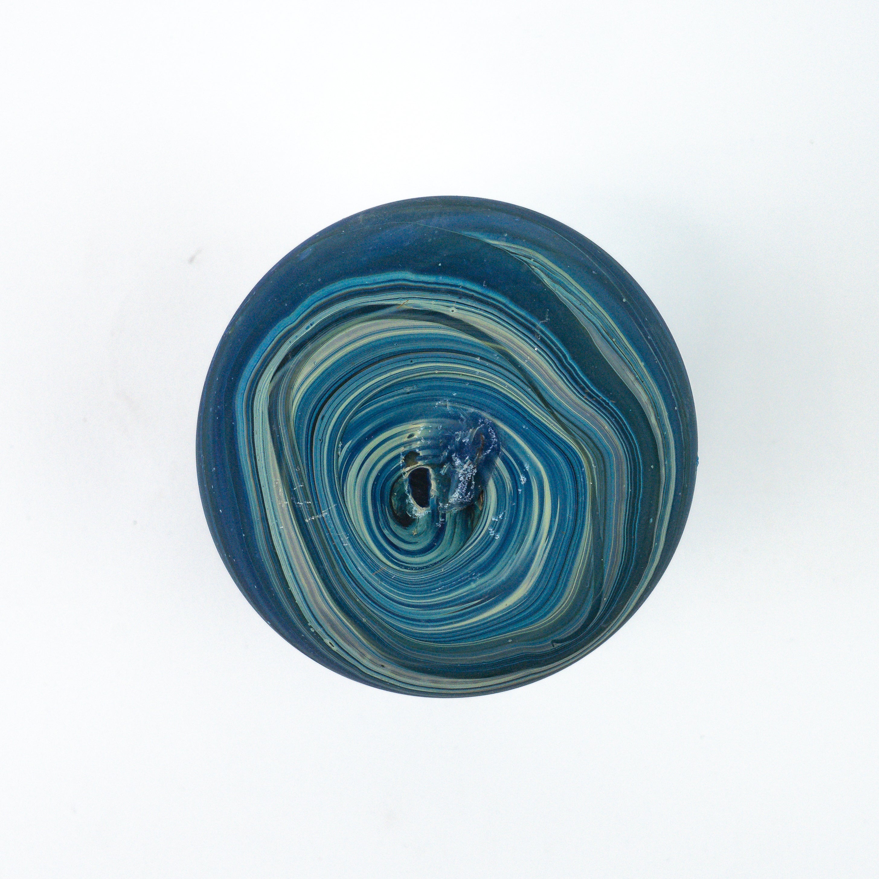 Hebron Mini Vase Blau – Recyceltes Glas & Handgeblasen