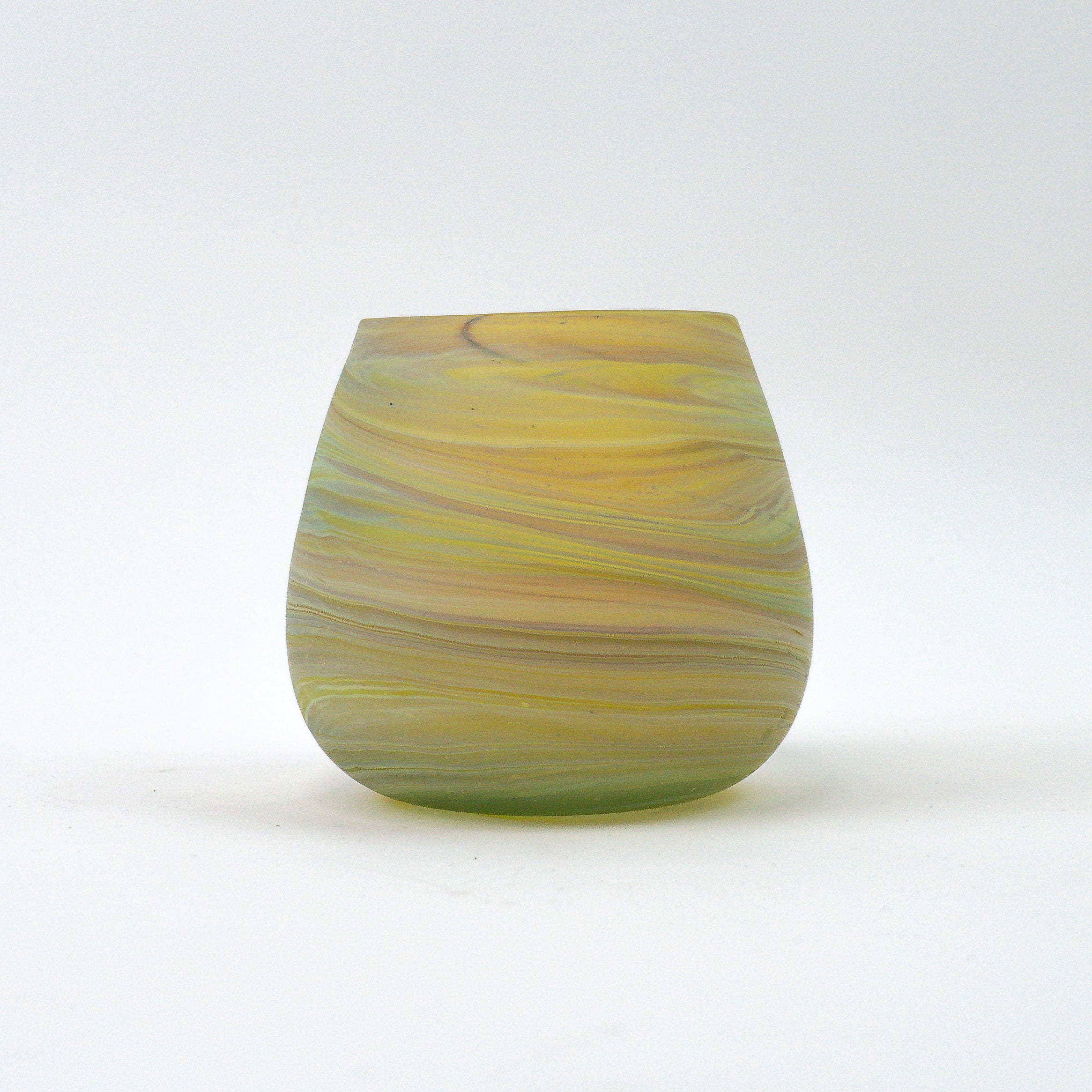 Hebron Tasse Gelb – Recyceltes Glas & Handgeblasen