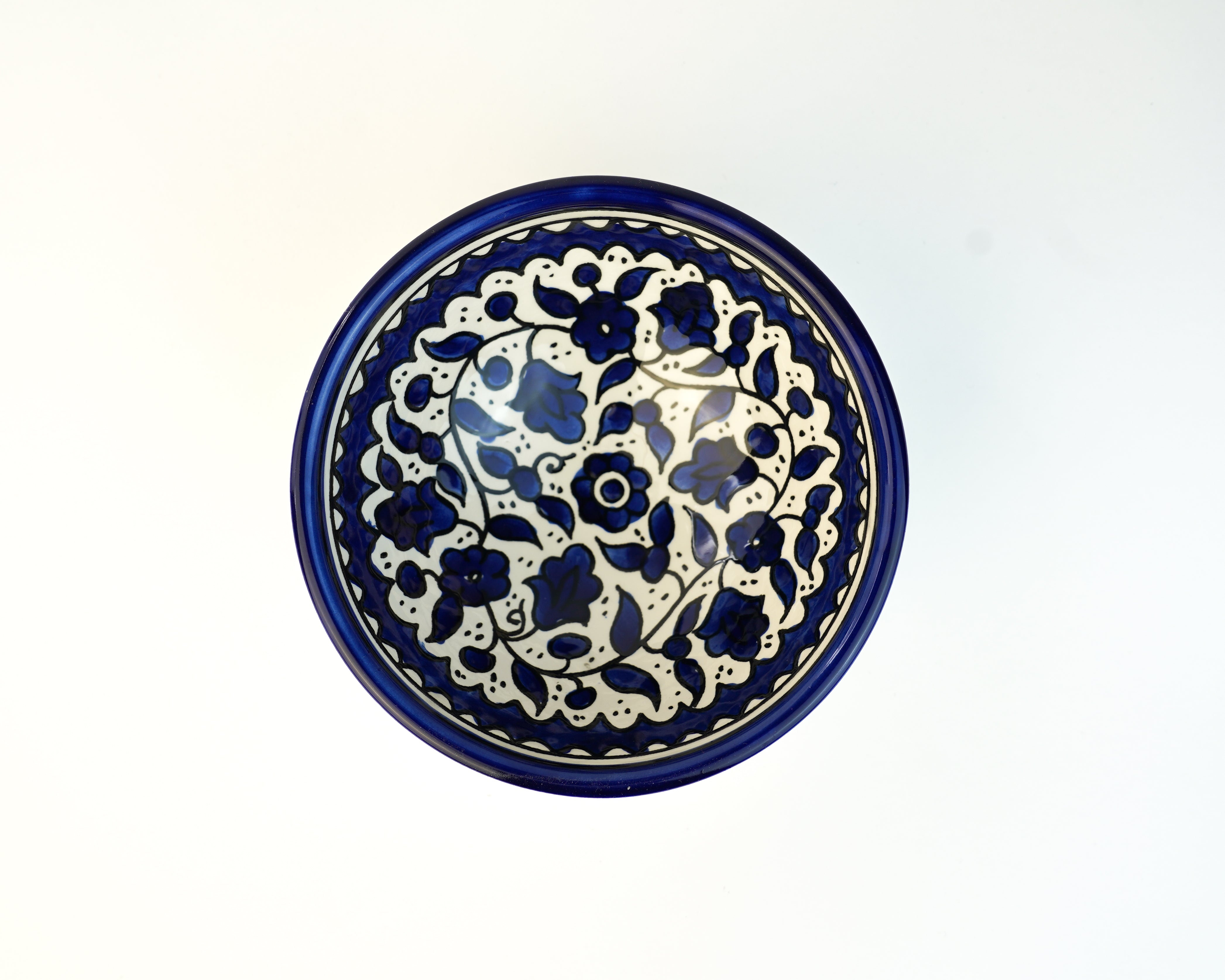 15 cm Schale - Blumen Blau