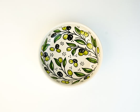 Keramikteller 15 cm - Olivenmuster