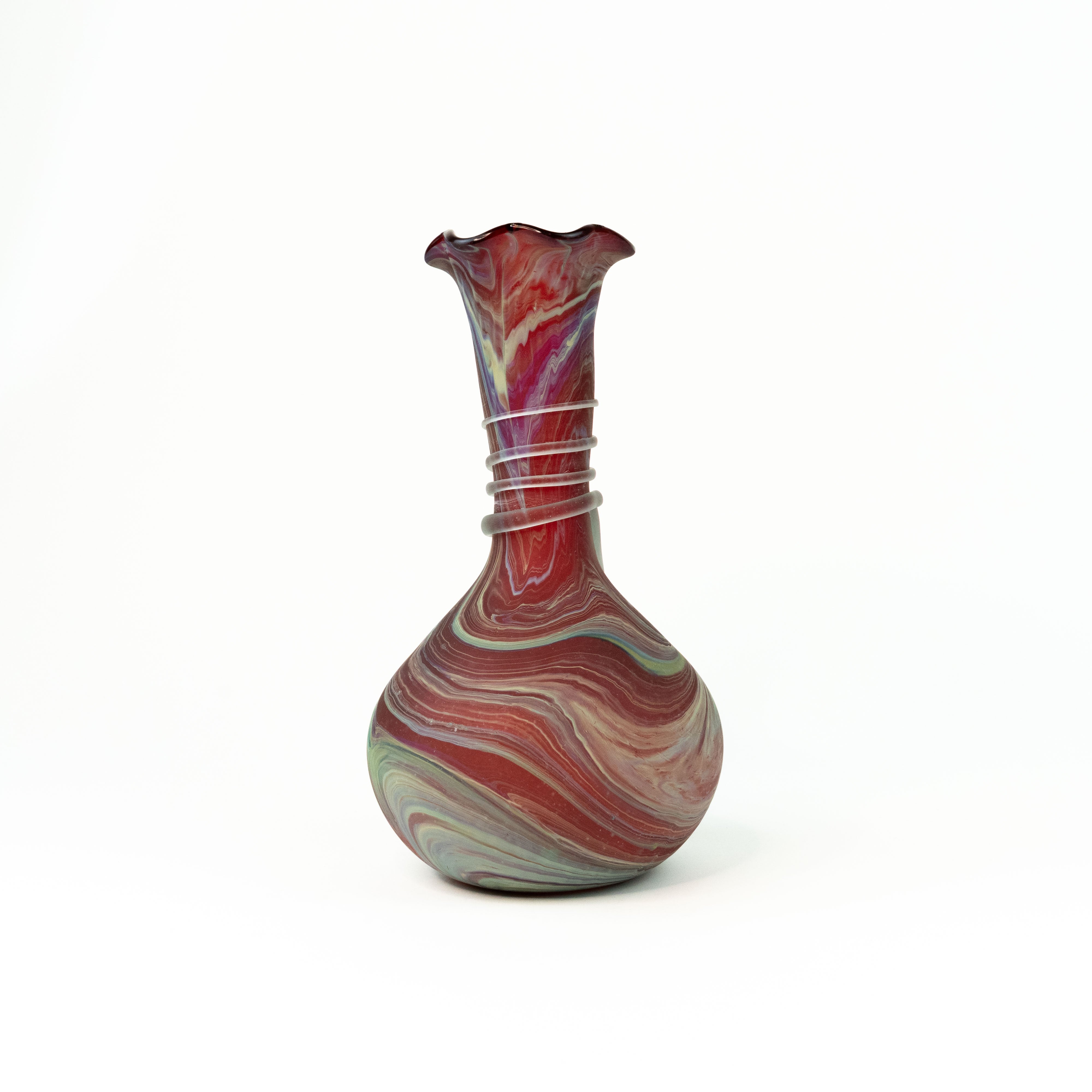 NEU Vase / Karaffe Rot – Recyceltes Glas & Handgeblasen
