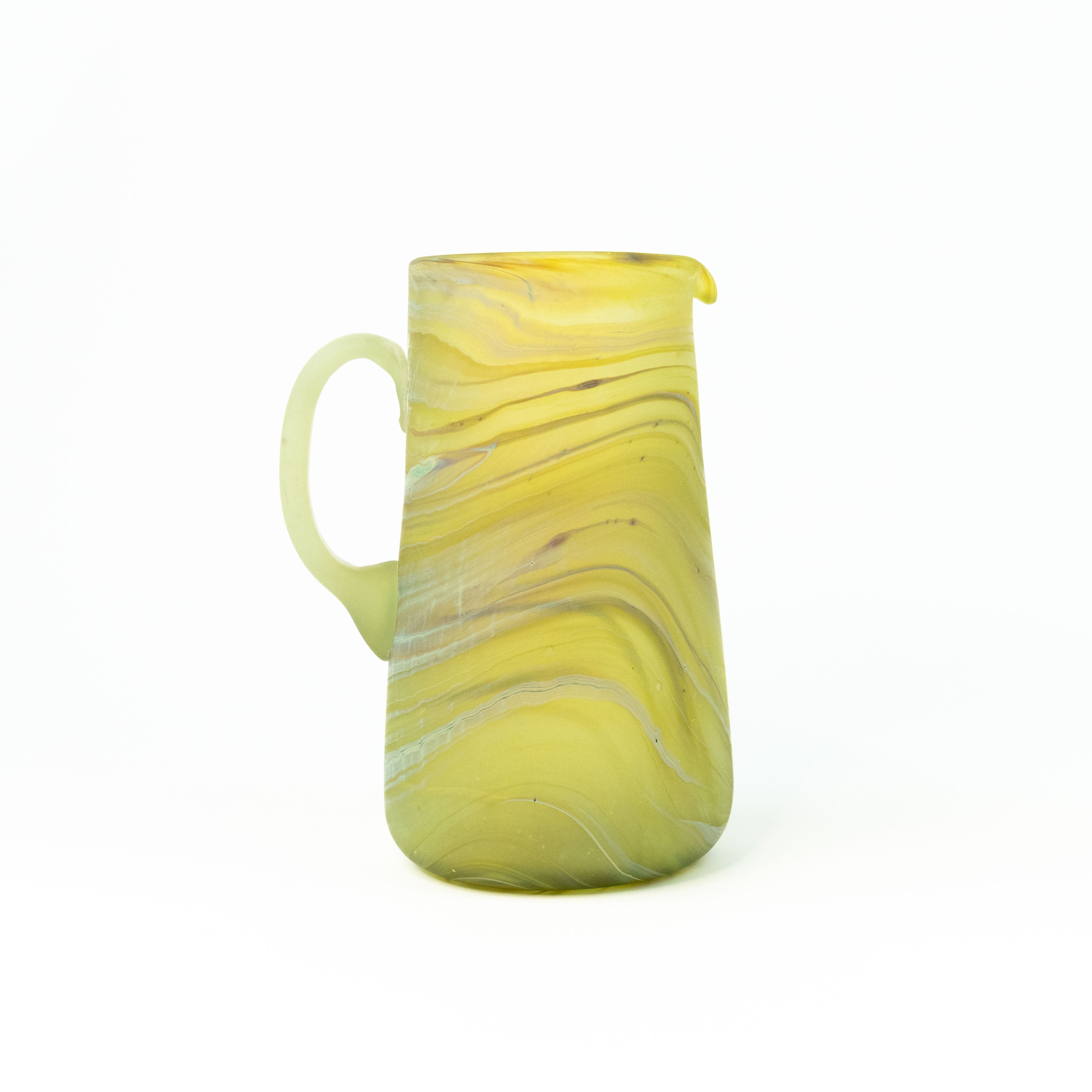 NEU Karaffe Limette Grün – Recyceltes Glas & Handgeblasen
