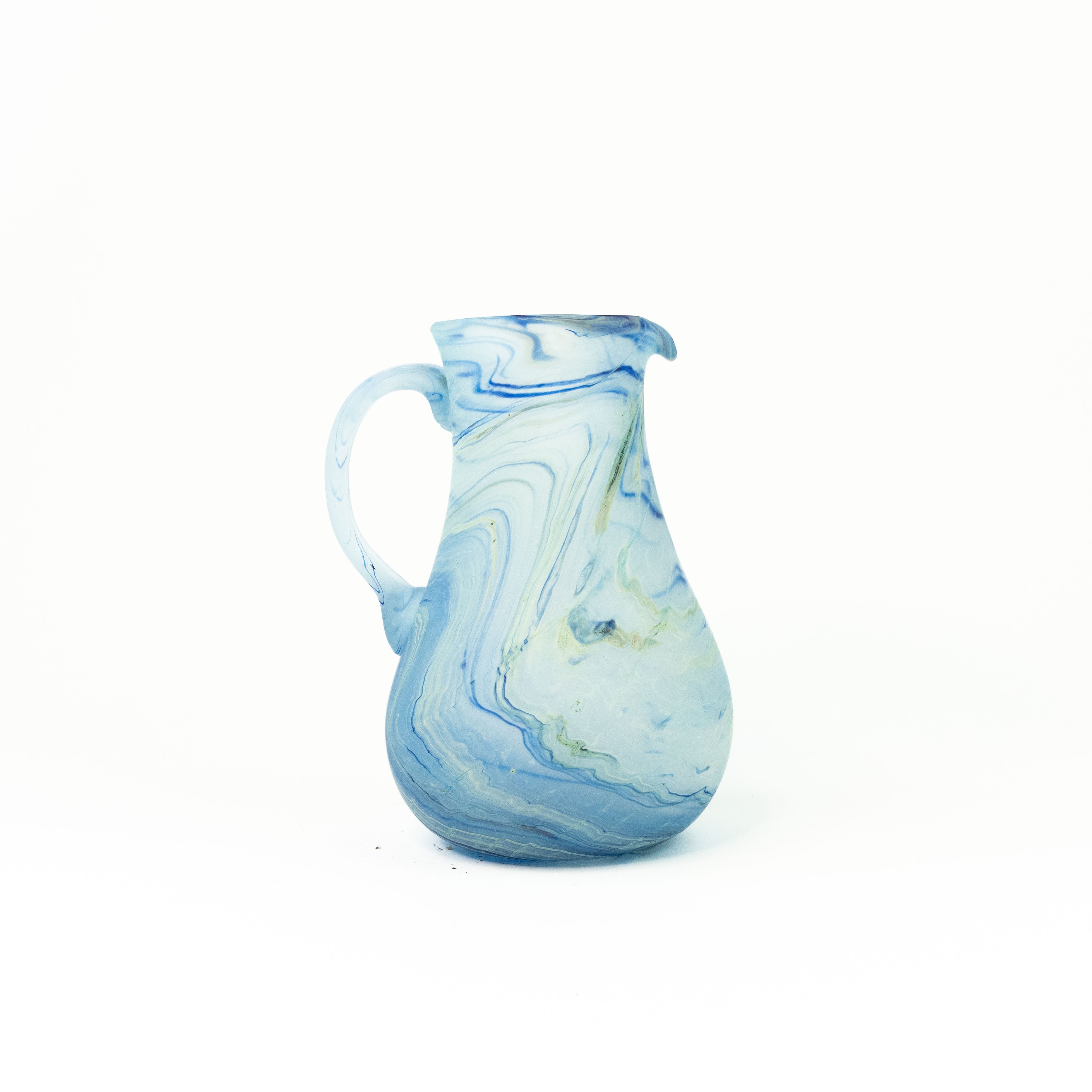 NEU Karaffe Baby-Blue – Recyceltes Glas & Handgeblasen