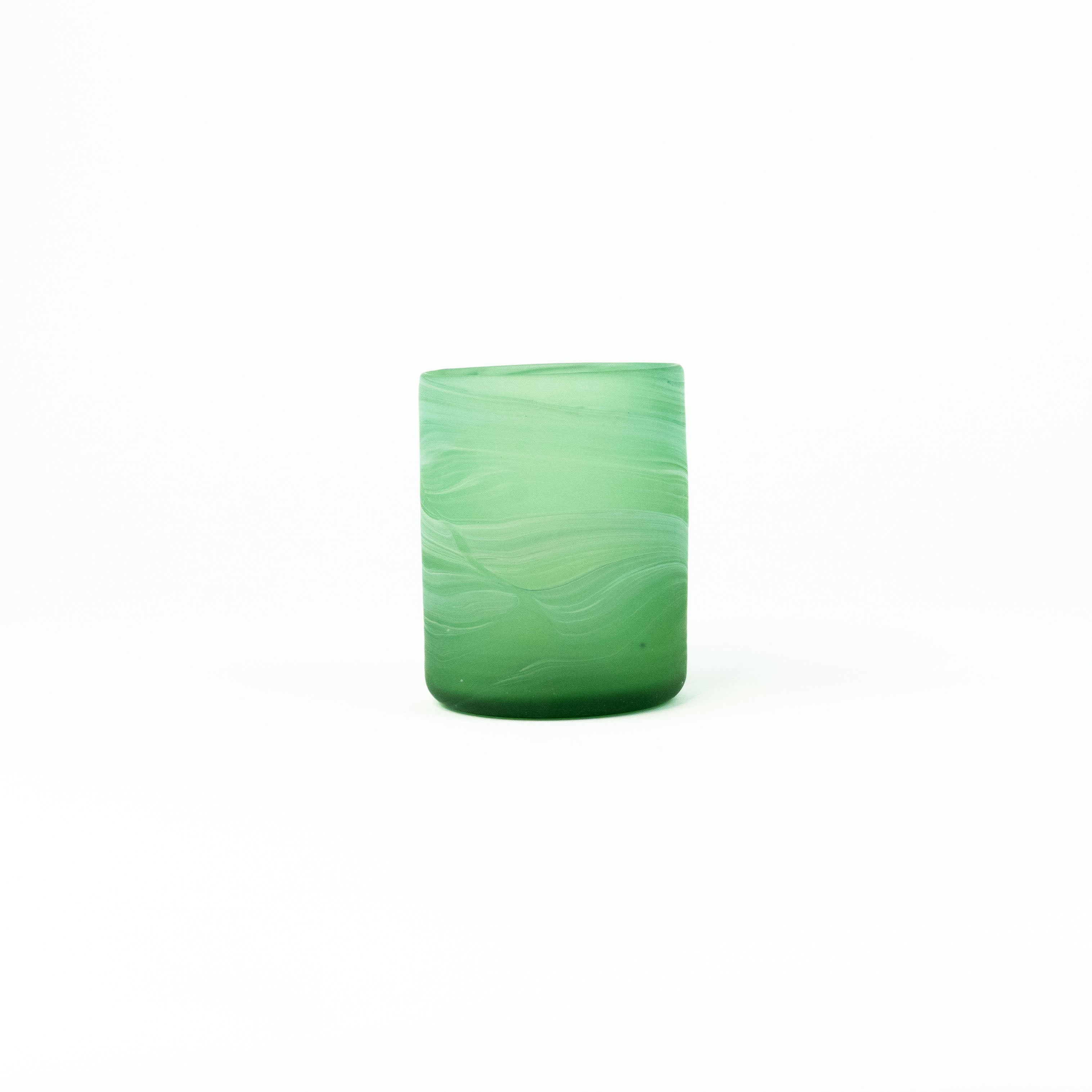 Neu Glas Grün ± 400ml straight/short – Recyceltes Glas & Handgeblasen