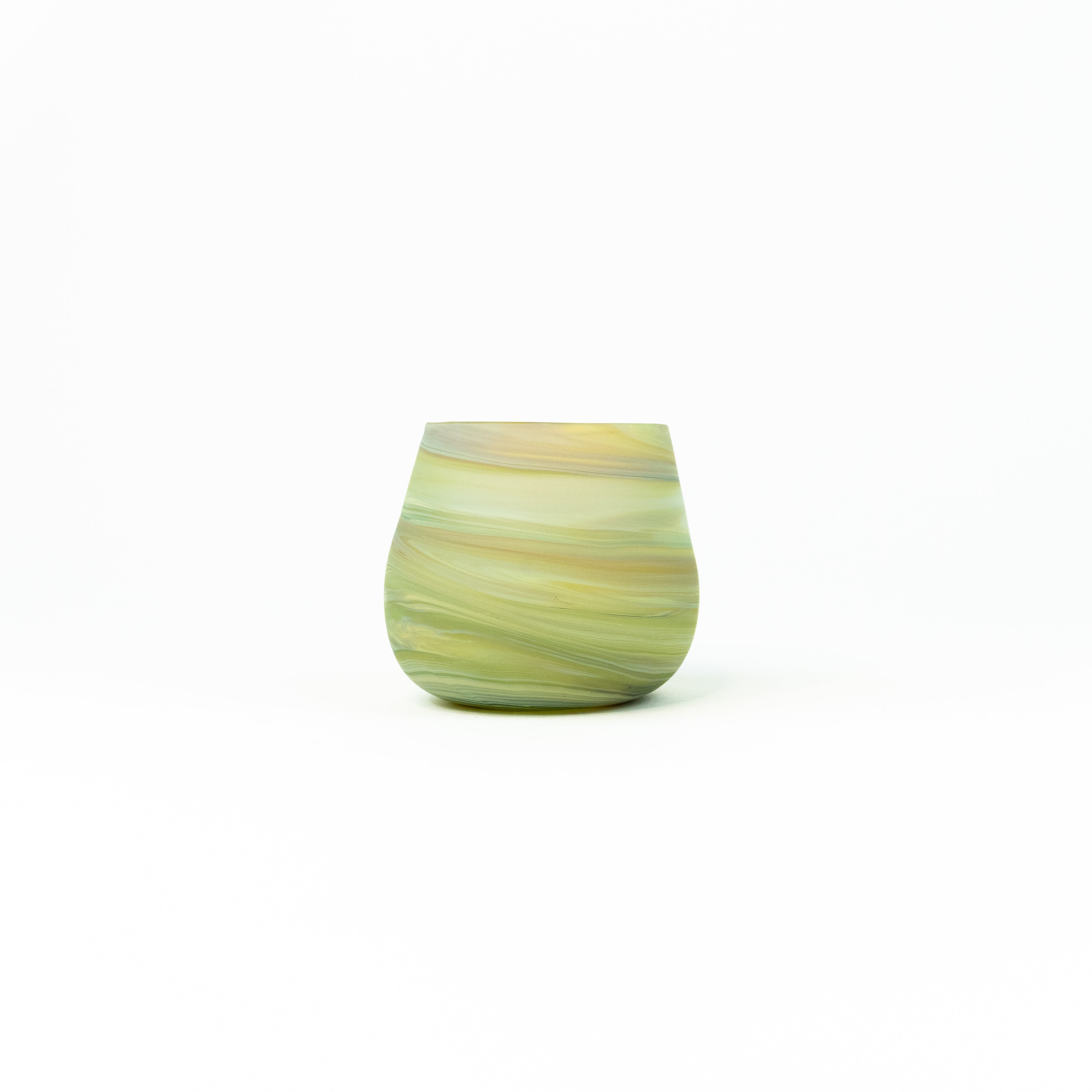 Neu Glas Limette grün ± 400ml – Recyceltes Glas & Handgeblasen