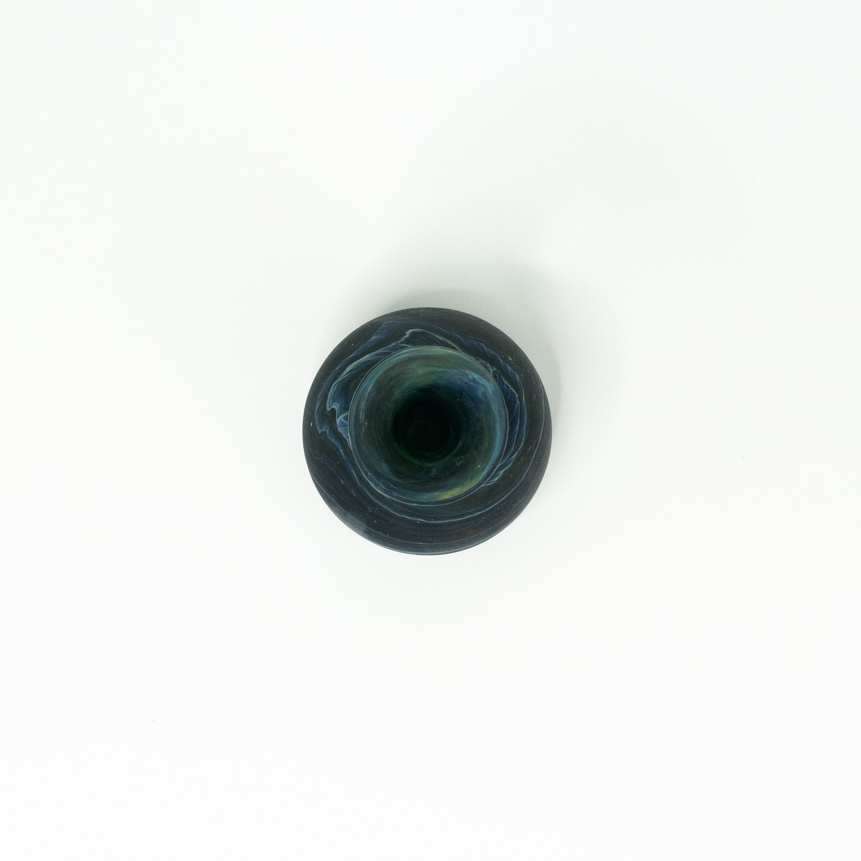 NEU Deko Mini Vase / Karaffe blau – Recyceltes Glas & Handgeblasen