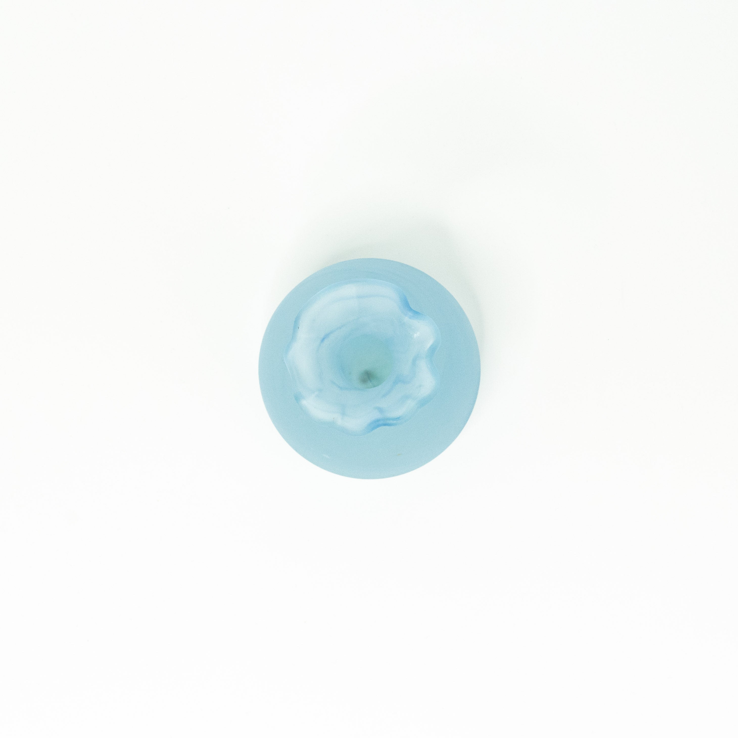 NEU Mini Vase / Karaffe babyblaue – Recyceltes Glas & Handgeblasen